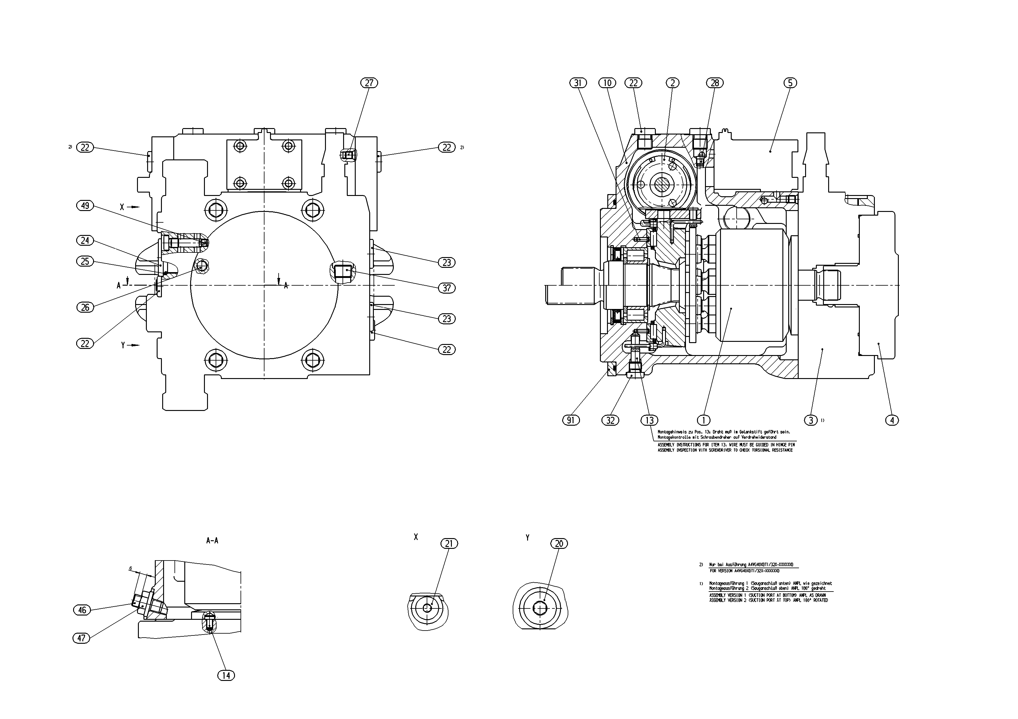 A4VG40HWD1/32R-NSC02F005D-S — Zeichnung