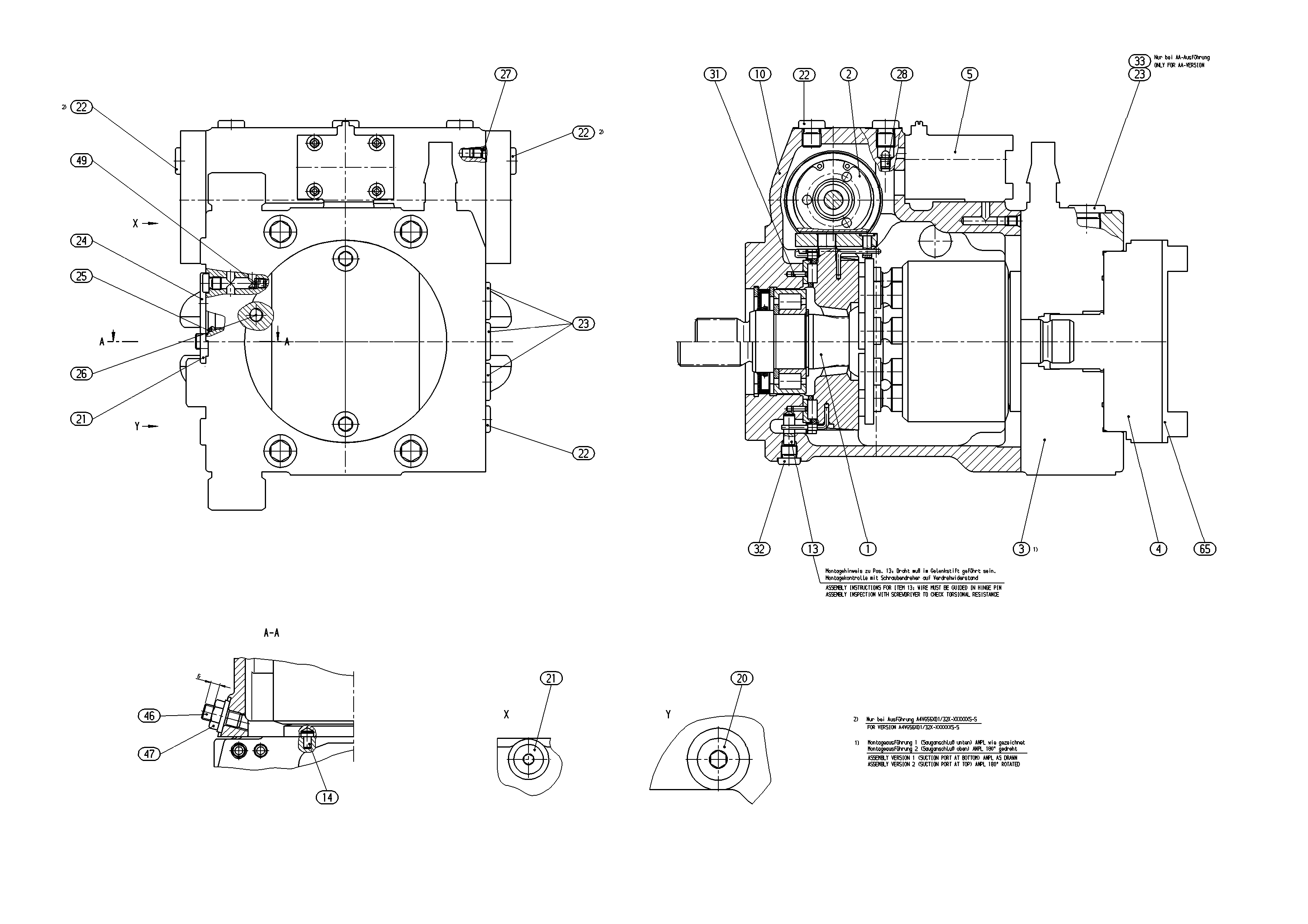 A4VG56EP4D1/32L-NSC02F045SP-S — Zeichnung