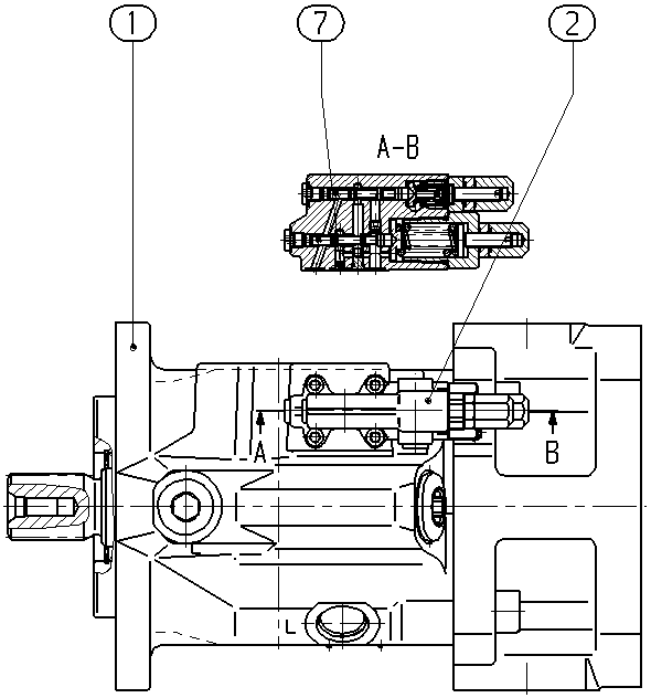 A A10V O 85 DFR /52R-VSC62K68 -S1487 — Zeichnung