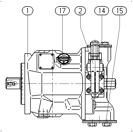 AAA10VSO100DR/31R-VKC62N00-S1545 — Zeichnung