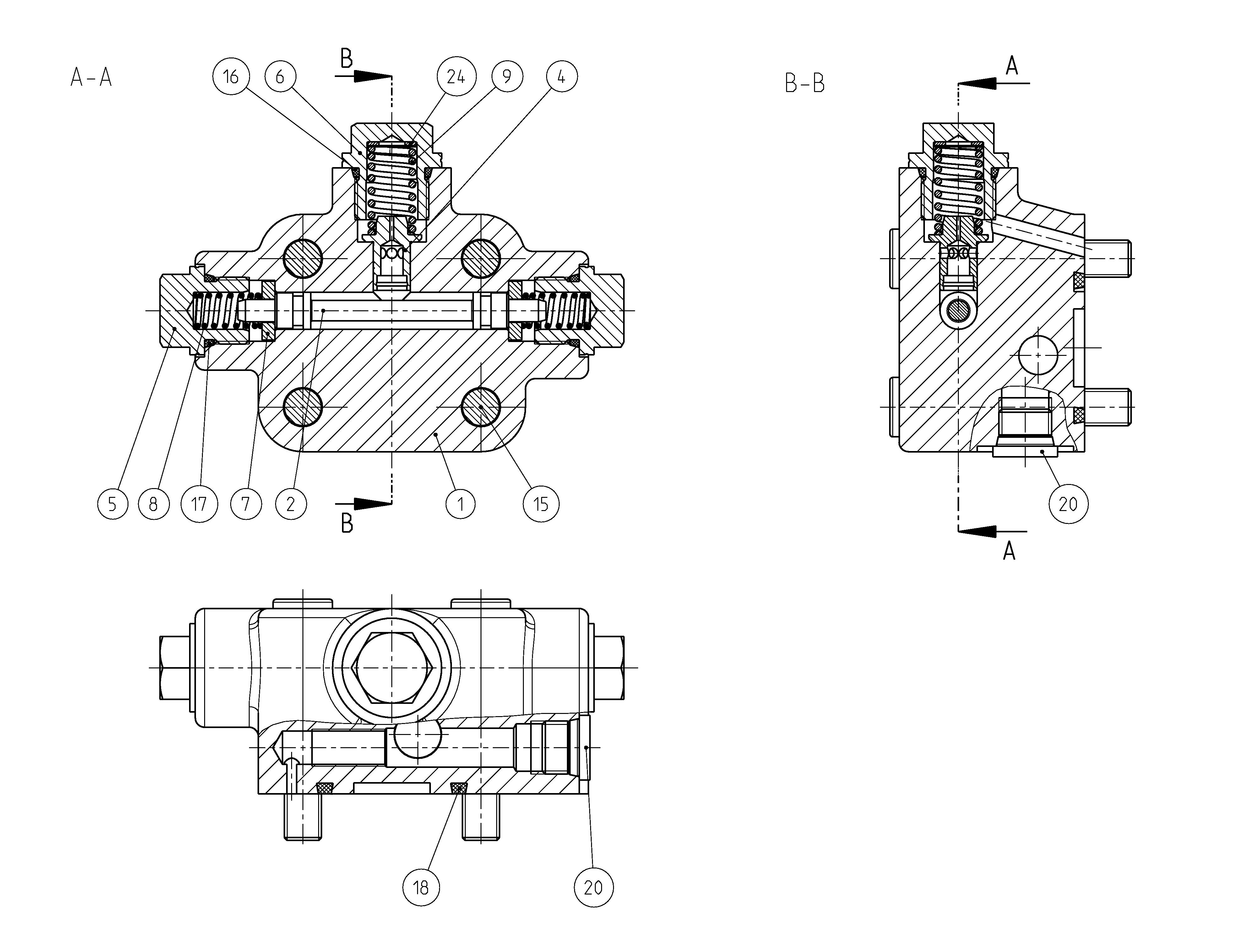 FLUSH/BOOST PRESSURE VALVE — Zeichnung