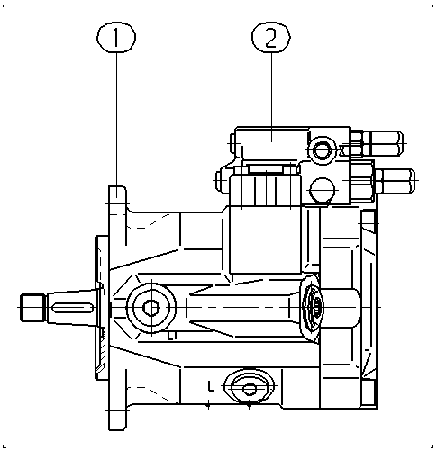A A10V O 45 DFR1/52L-PCC11N00 -S1352 — Zeichnung