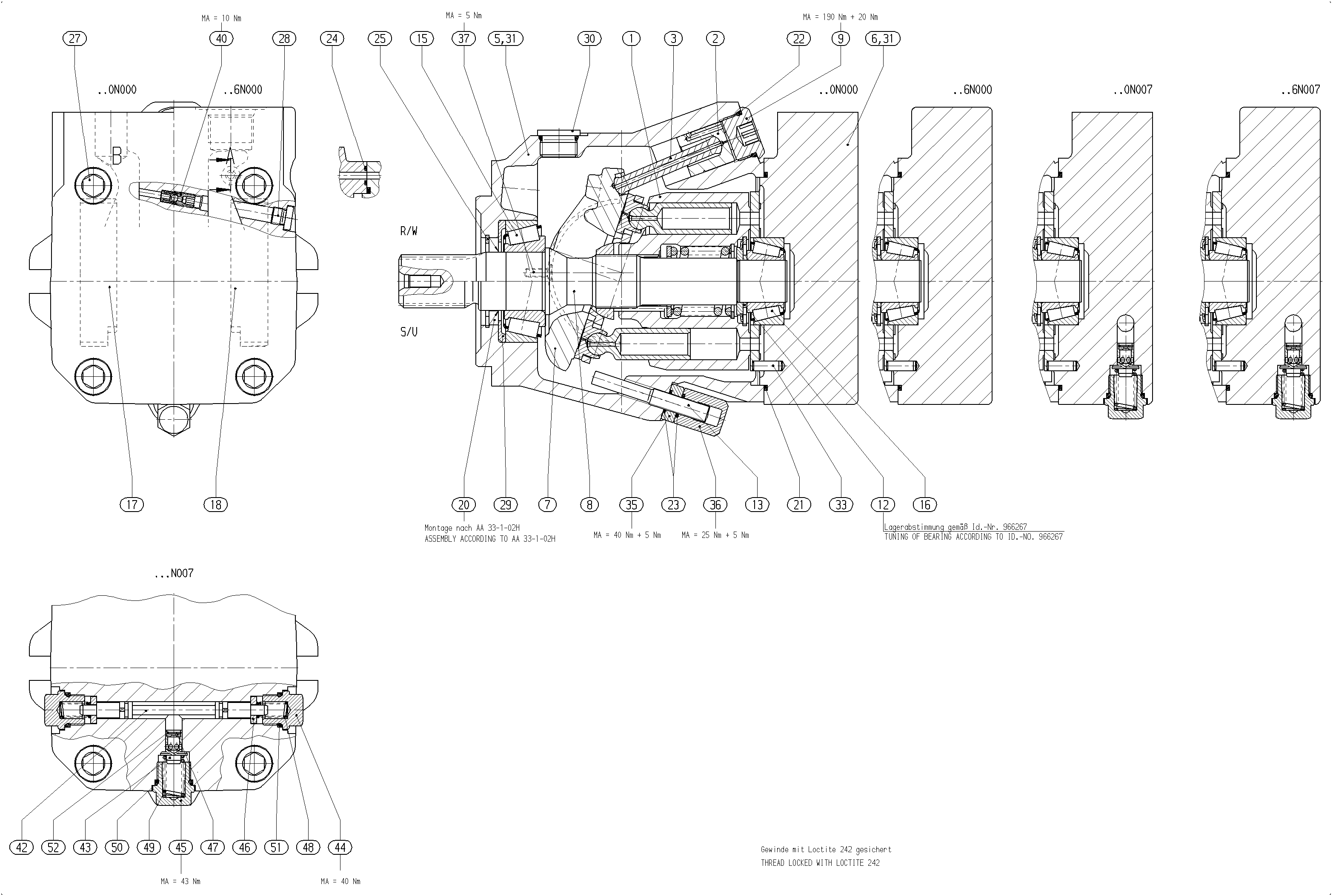 G A10V M 63 OV /52W1-VWC66N007 -S1064 — Zeichnung