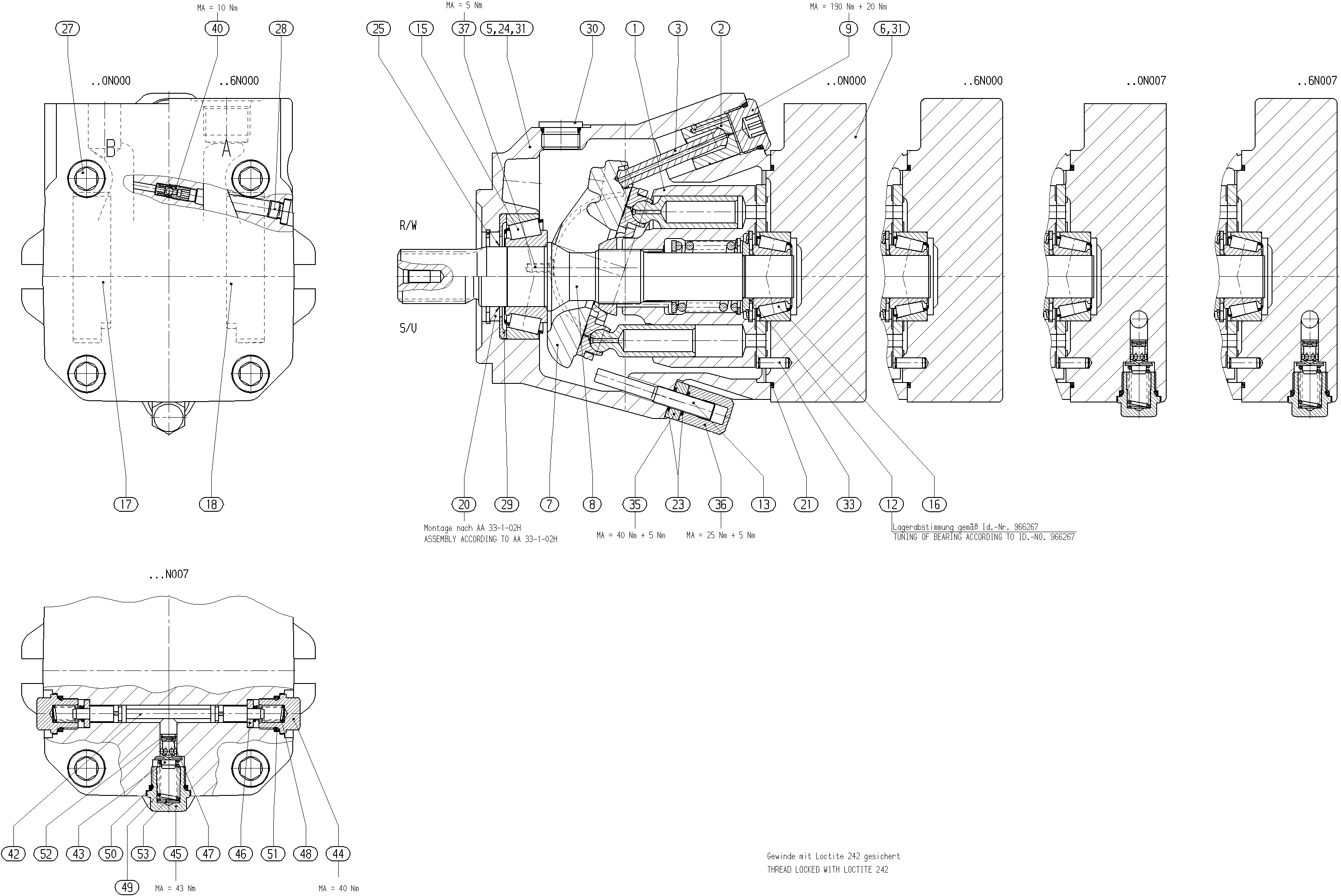 G A10V M 63 OV /52W1-VWC60N007 -SO942 — Zeichnung