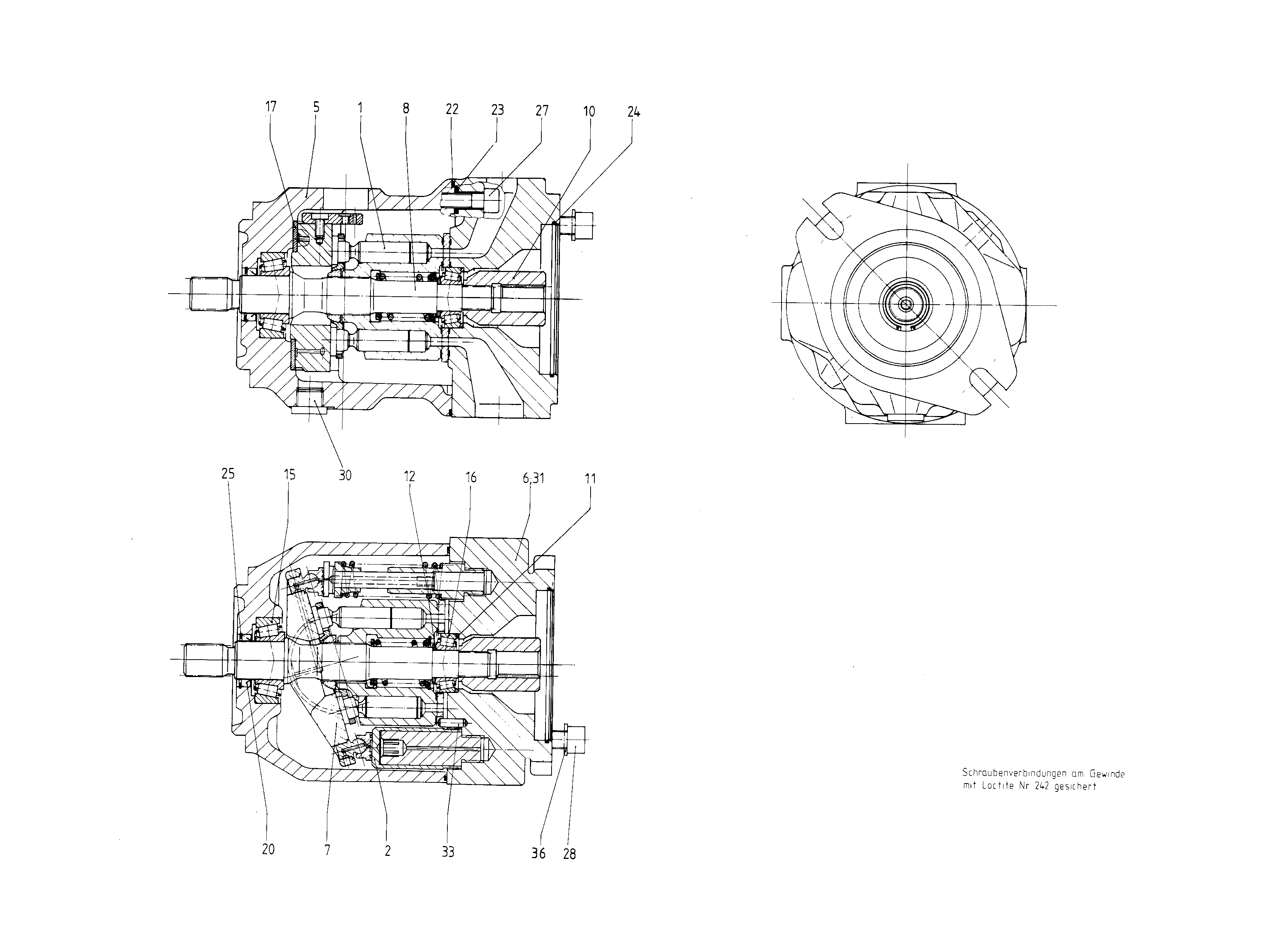 GA10VO28OV/31R-PSC62K02LR-SO136 — Zeichnung
