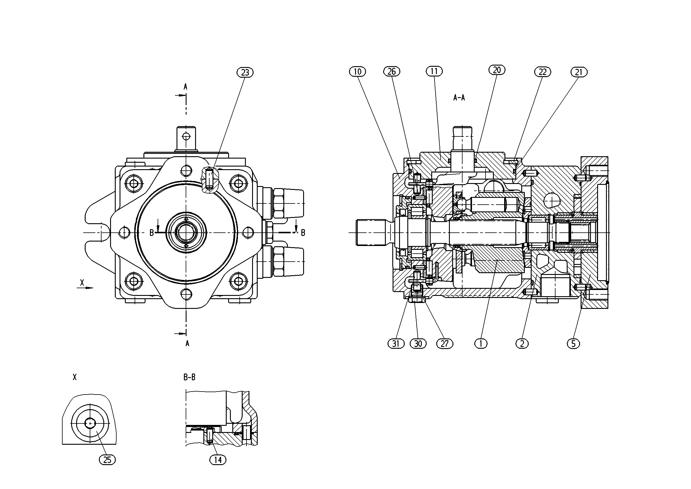 A11VG19MD1/10L-PSC16F011S — Zeichnung