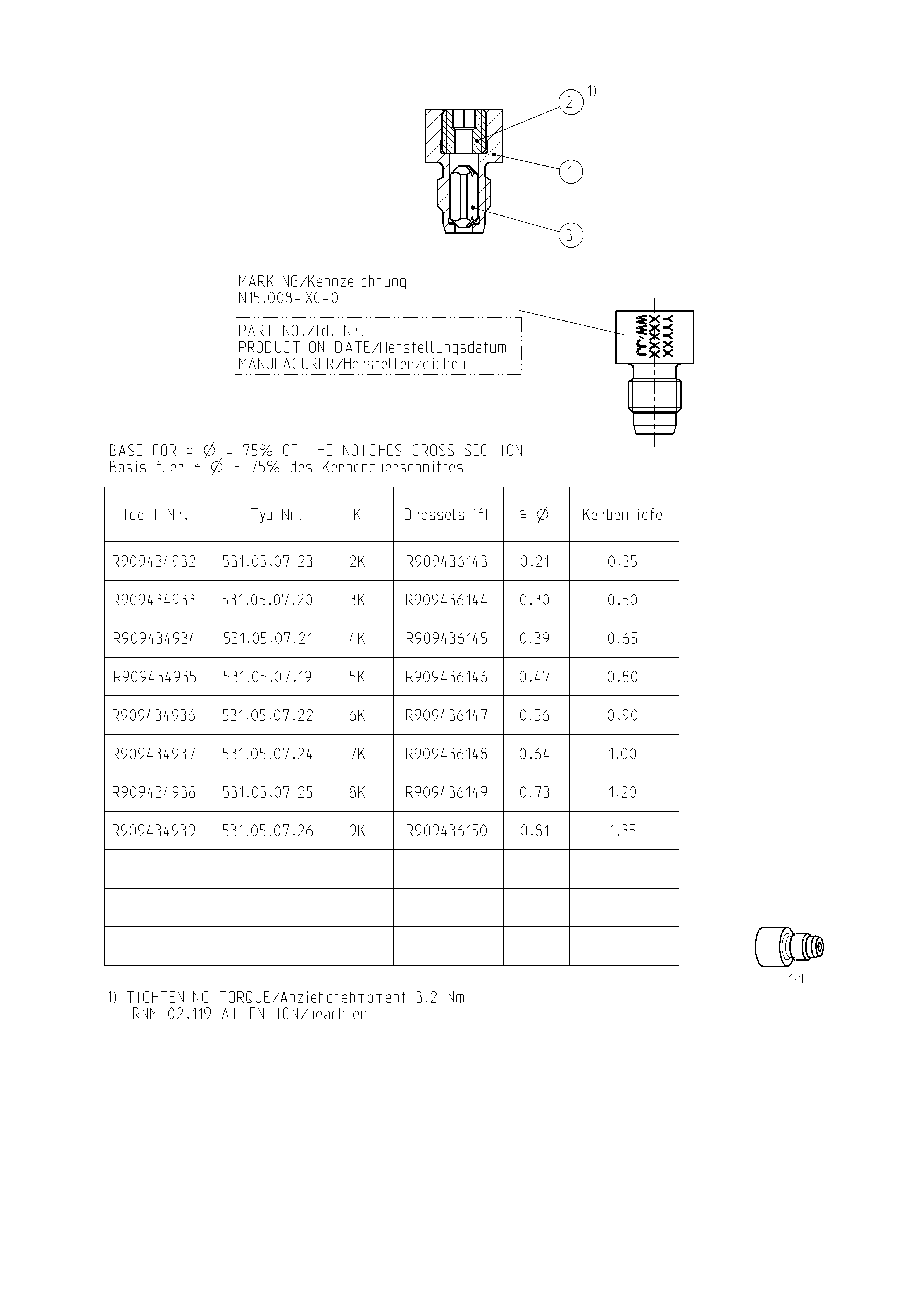 THROTTLE VALVE — Zeichnung
