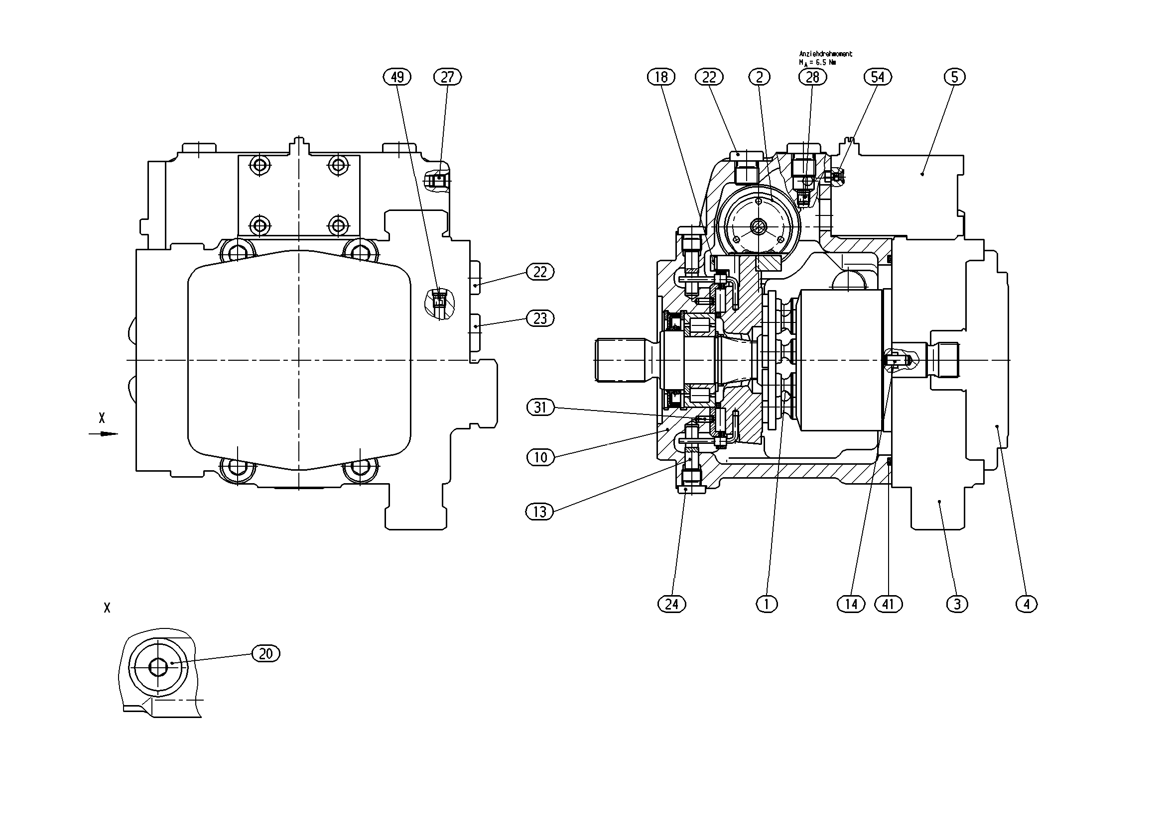 A10VG18HWL1/10R-NSC16F015S-S — Zeichnung