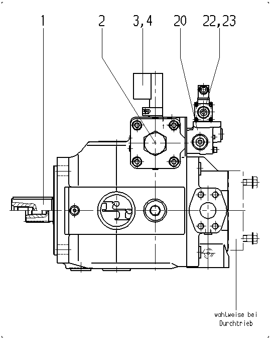A A4VSO 40 EO2 /10R-PPB13KB3 — Zeichnung