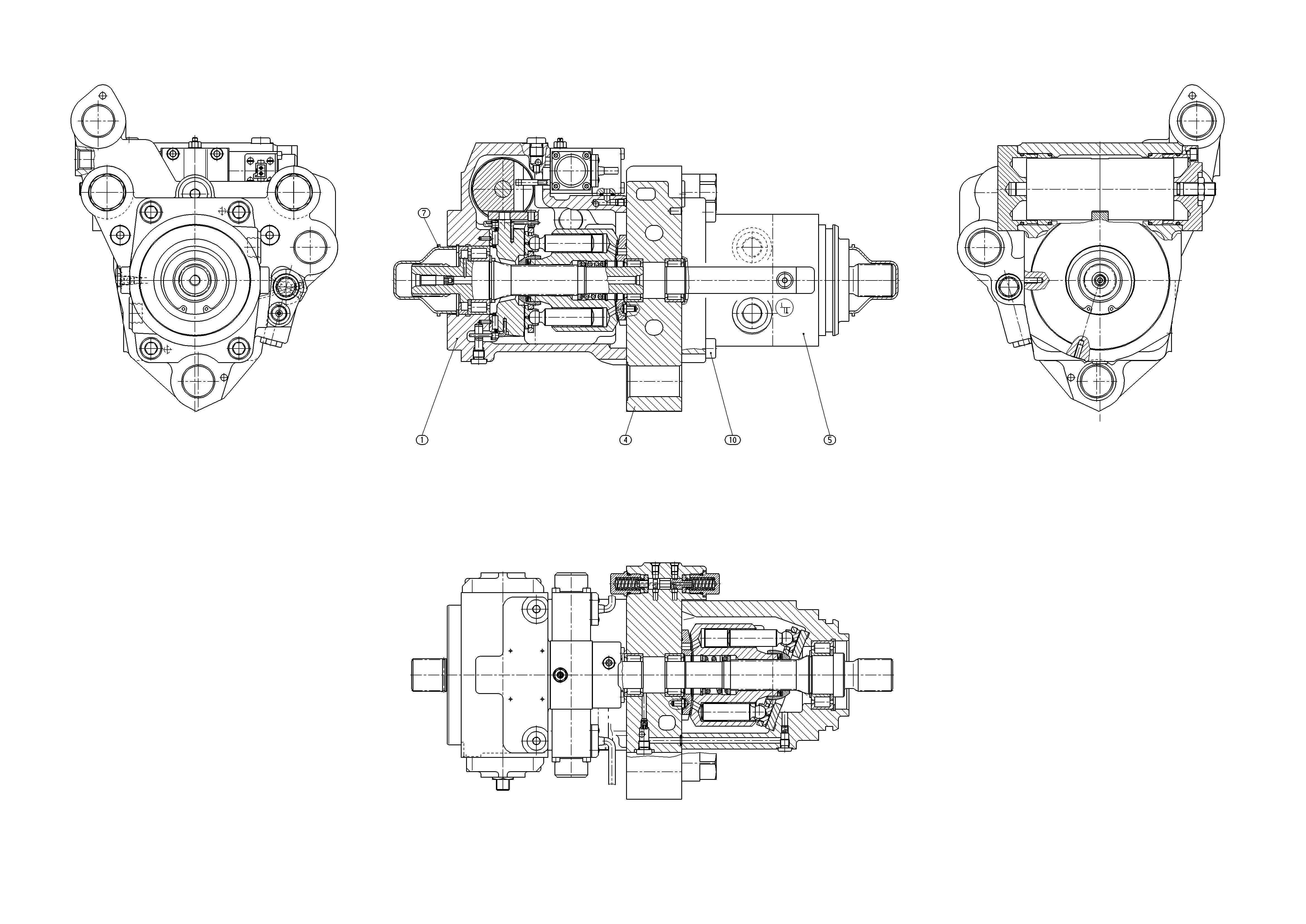 A4VG40EP1/X+A4FM40/X-ECCOM1,8MW3-W — Zeichnung