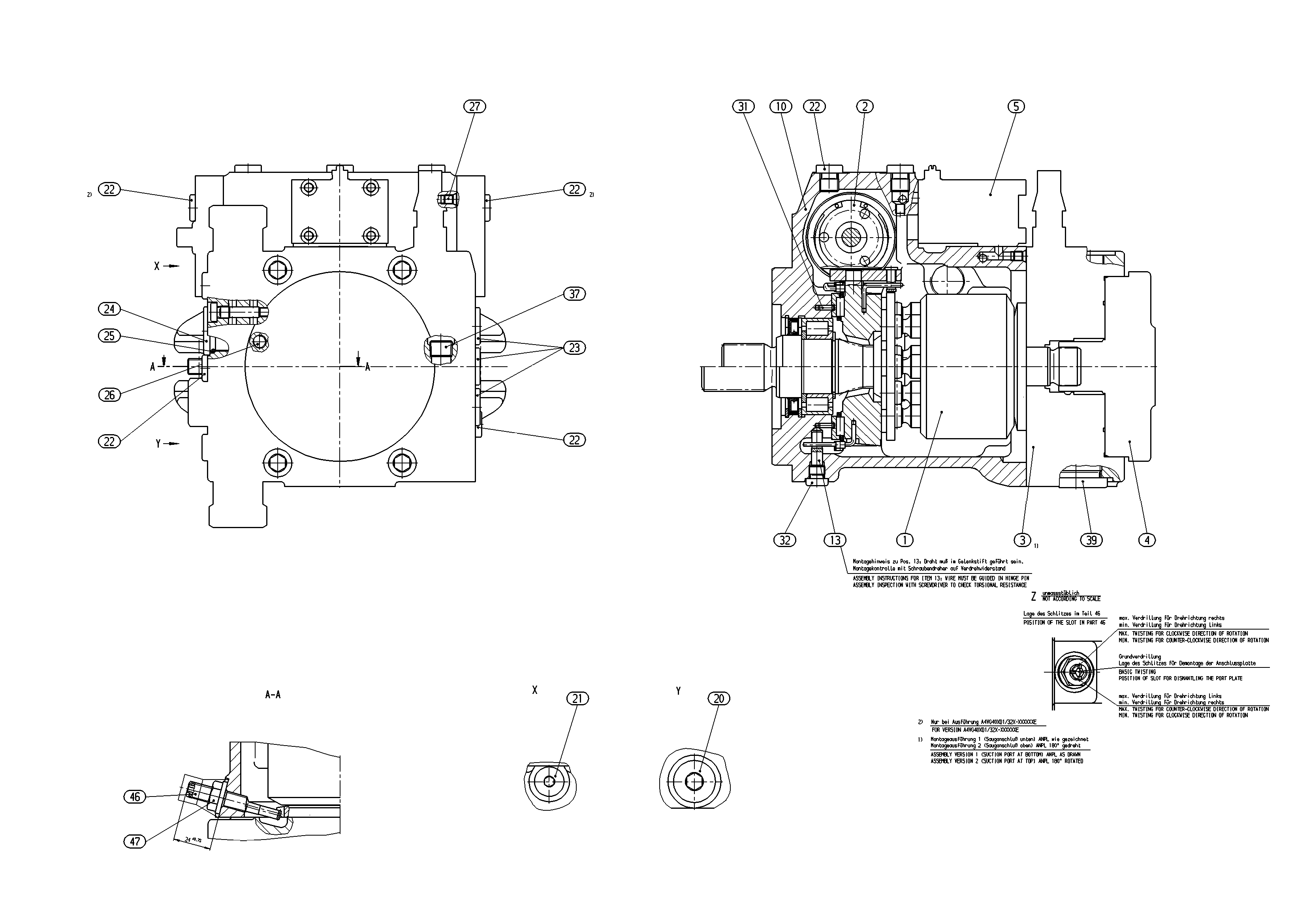 A4VG40EP1DMT1/32L-NSC02K025EP-S — Zeichnung