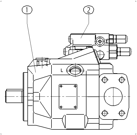 A A10V O 45 DFR1/52R-PKC12N00 — Zeichnung