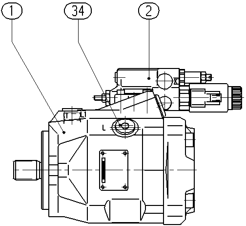 A A10V O 45ED 72/52L-VSC11N00P -S1457 — Zeichnung