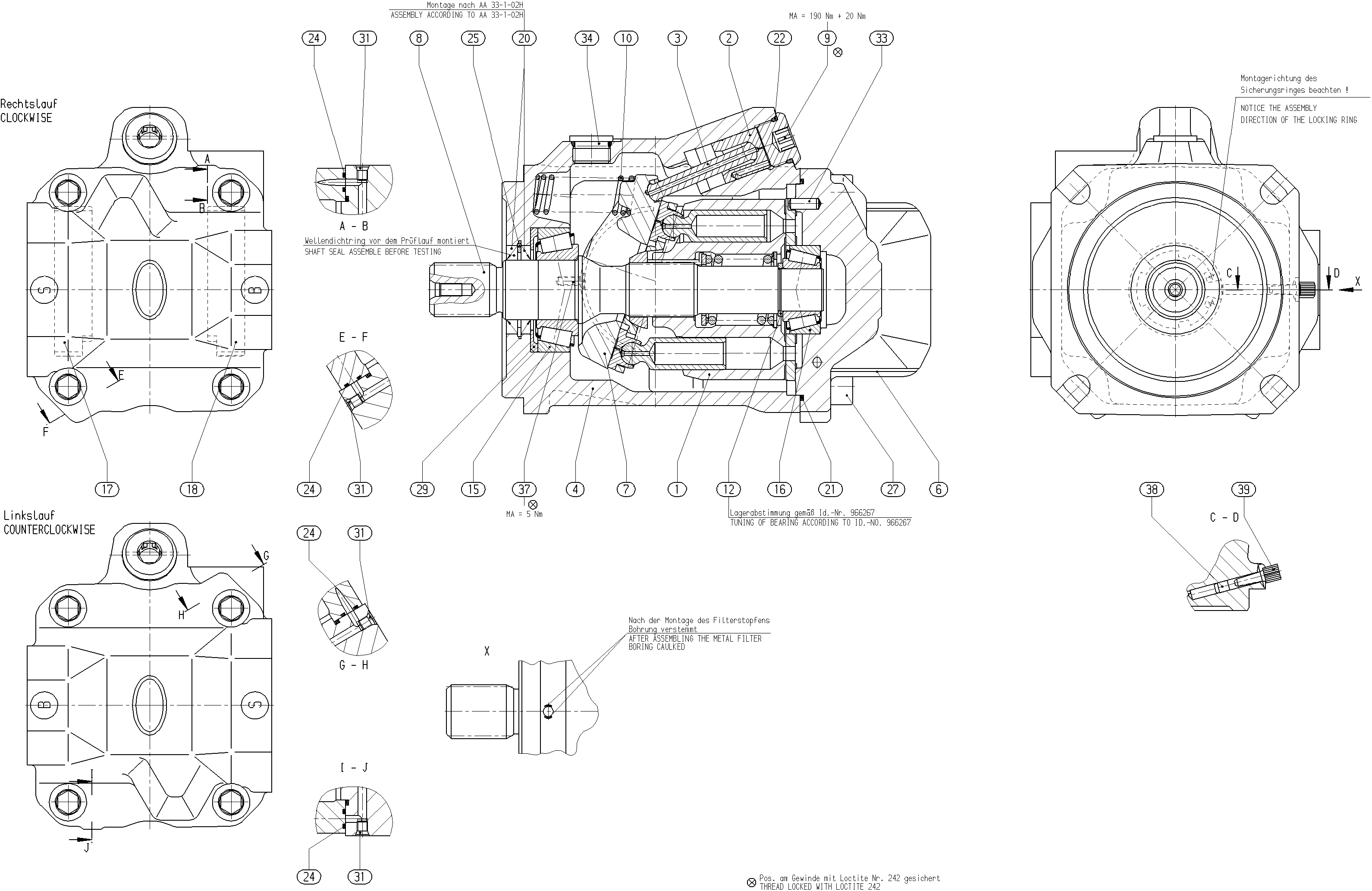 G A10V O 60 OV /52L-VSD12N00 -S2376 — Zeichnung