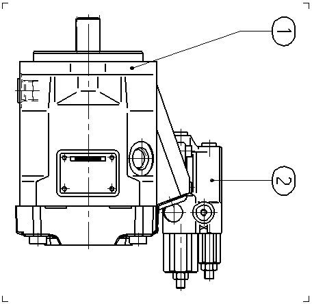 A A10VNO 45 DFR1/52R-VRC11N00 — Zeichnung