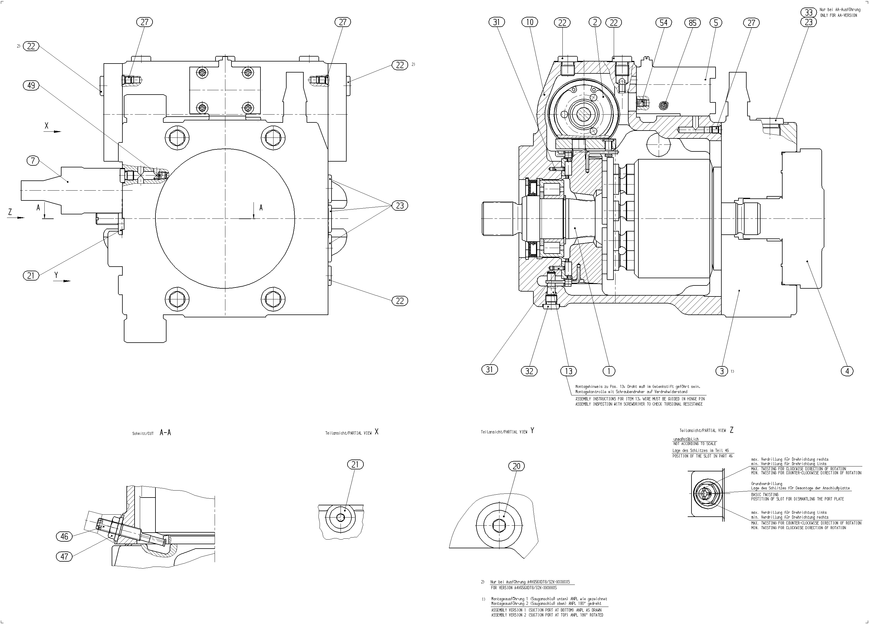 AA4VG56EP3D8/32R-NSC52F005SP — Zeichnung