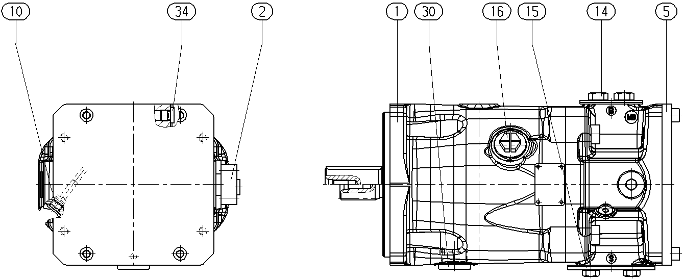 A A10VSO 71 DFEH/32L-VRB22U99E -SO541 — Zeichnung