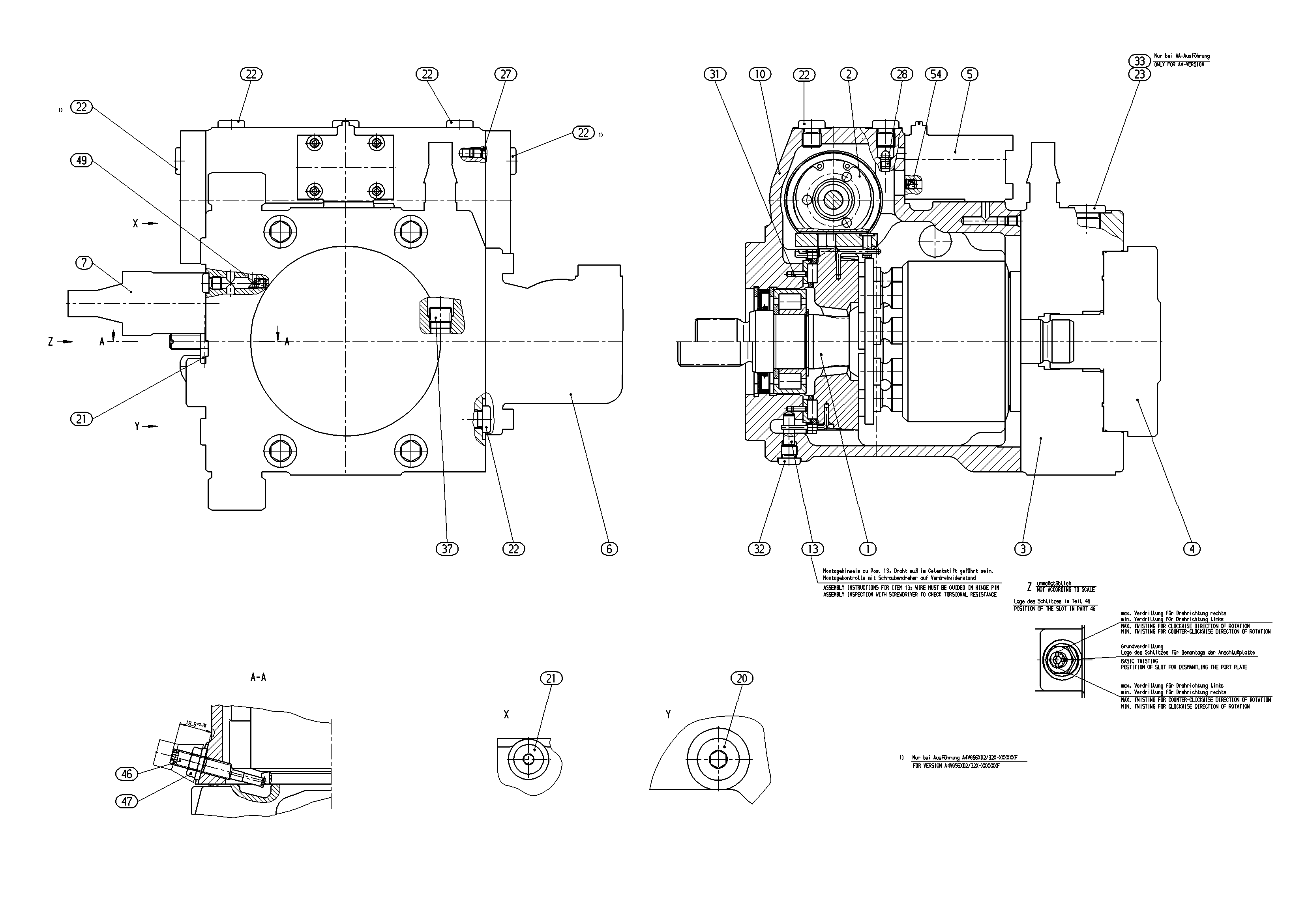 A4VG56HWDL2/32R-NTC02F005F-S — Zeichnung