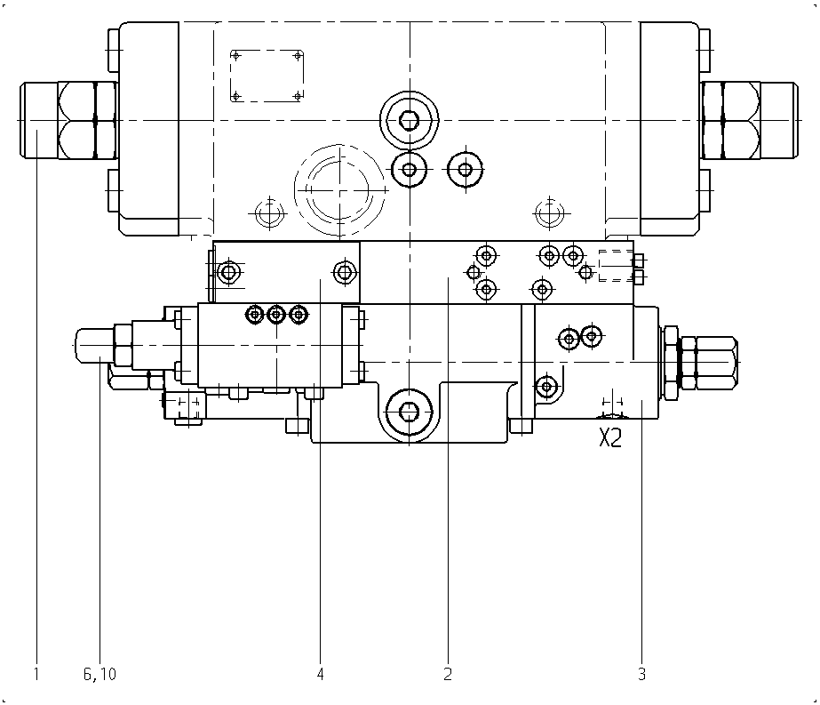 V A4VSO 500 HDB /R-V ** — Zeichnung