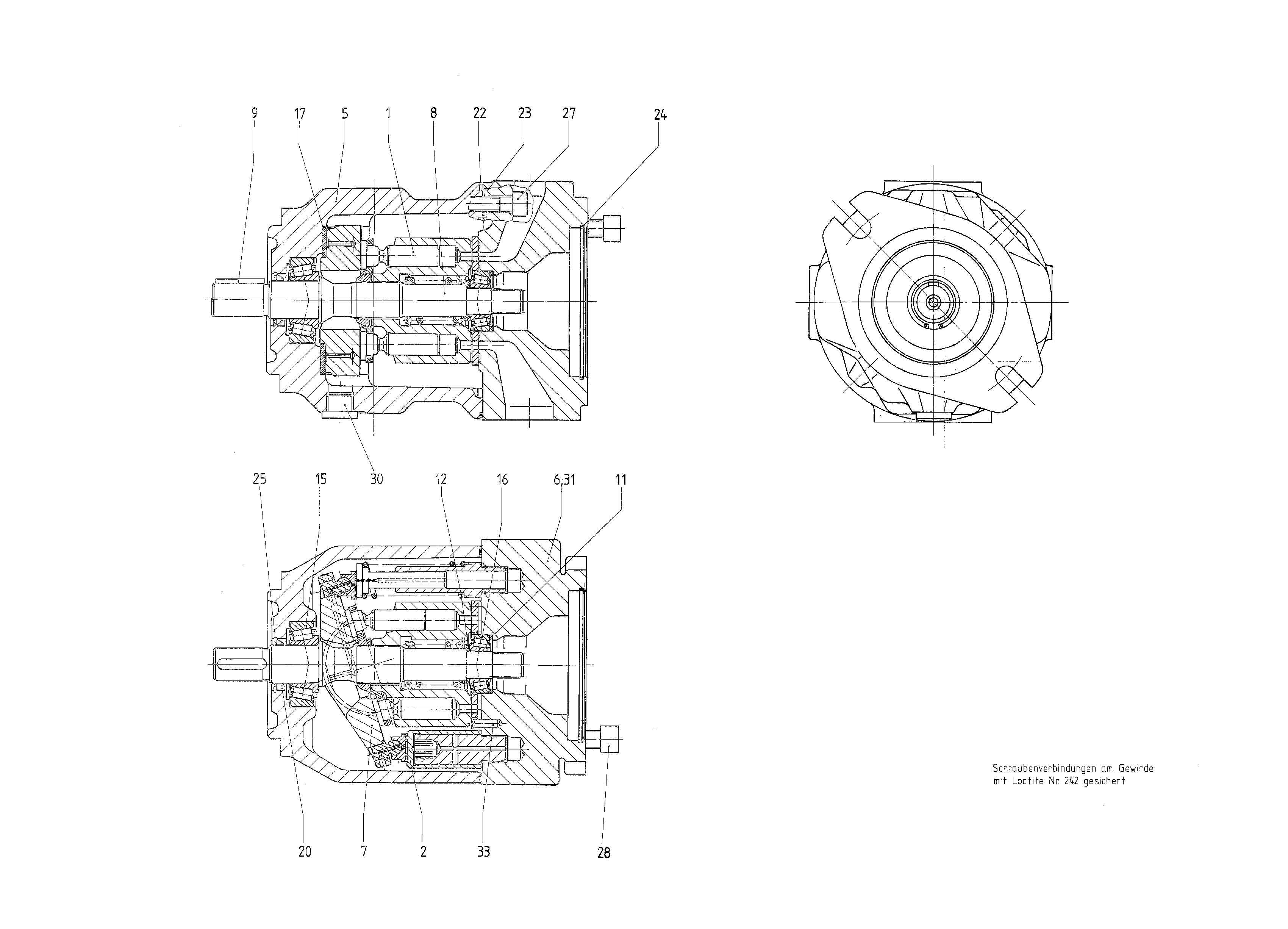 G A10VSO 28 OV /31R-PPA12K25 -SO 38 — Zeichnung