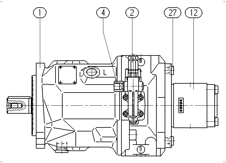 A A10VSO 45 DFR1/31R-VPA12L50 — Zeichnung