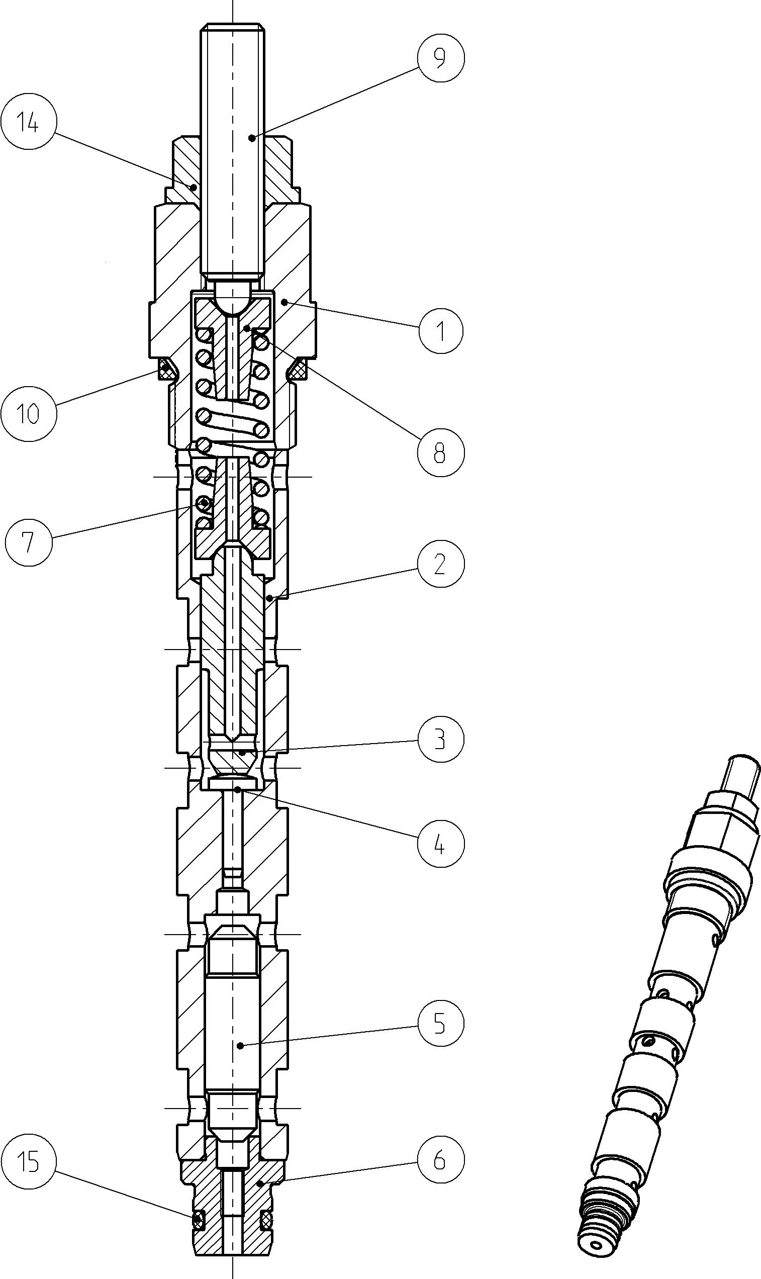 PRESSURE CUT-OFF VALVE — Zeichnung