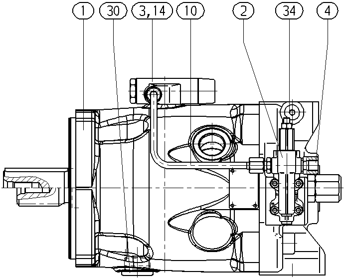AA10VSO140LA5S/32R-VPB12N00 — Zeichnung