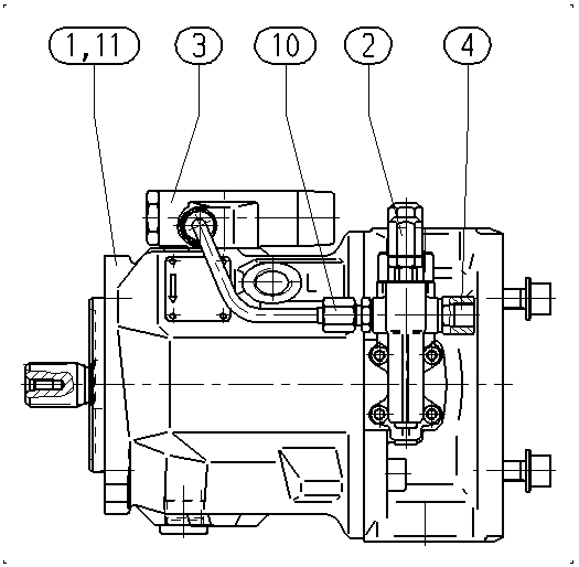 A A10VSO 28 DFLR/31R-PSA12K52 — Zeichnung
