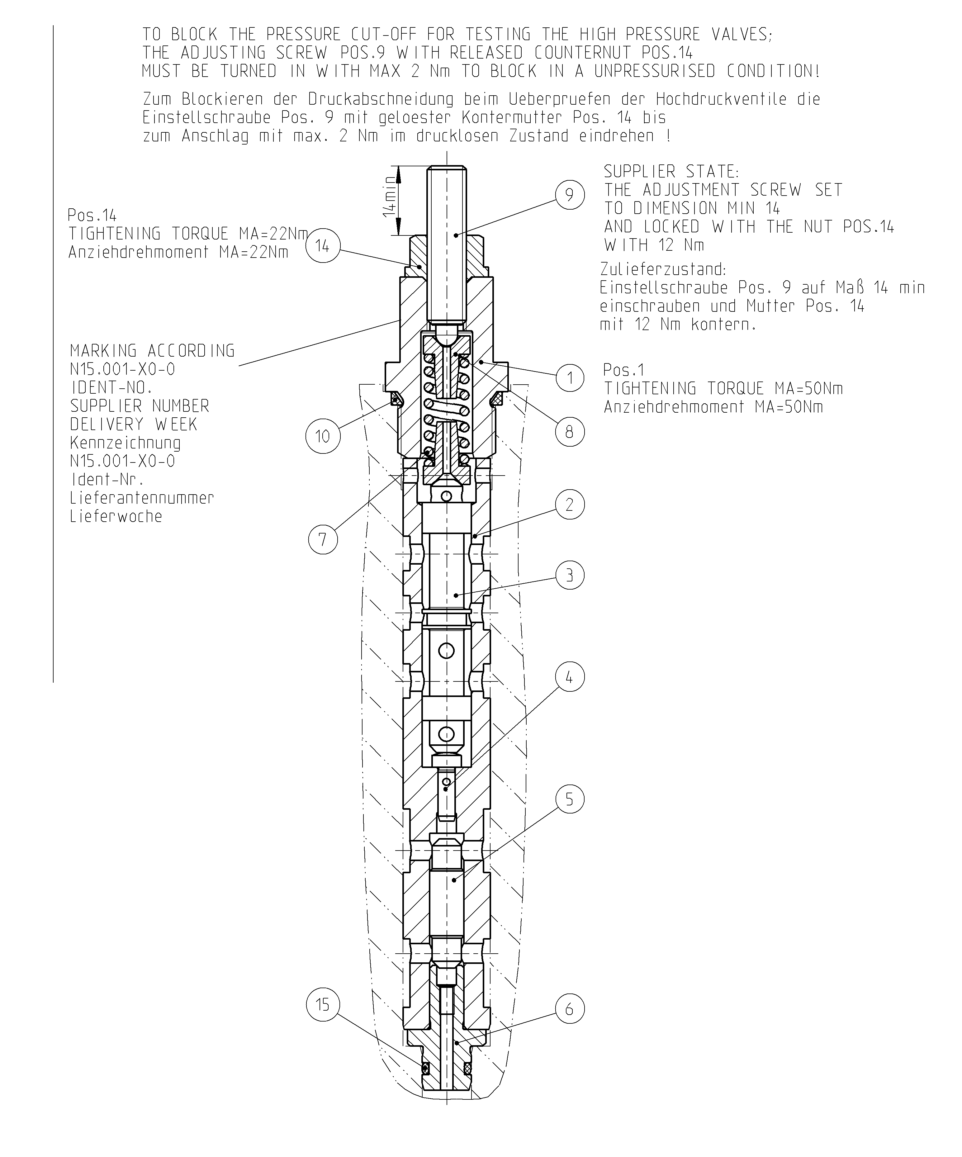 PRESSURE CUT-OFF VALVE — Zeichnung