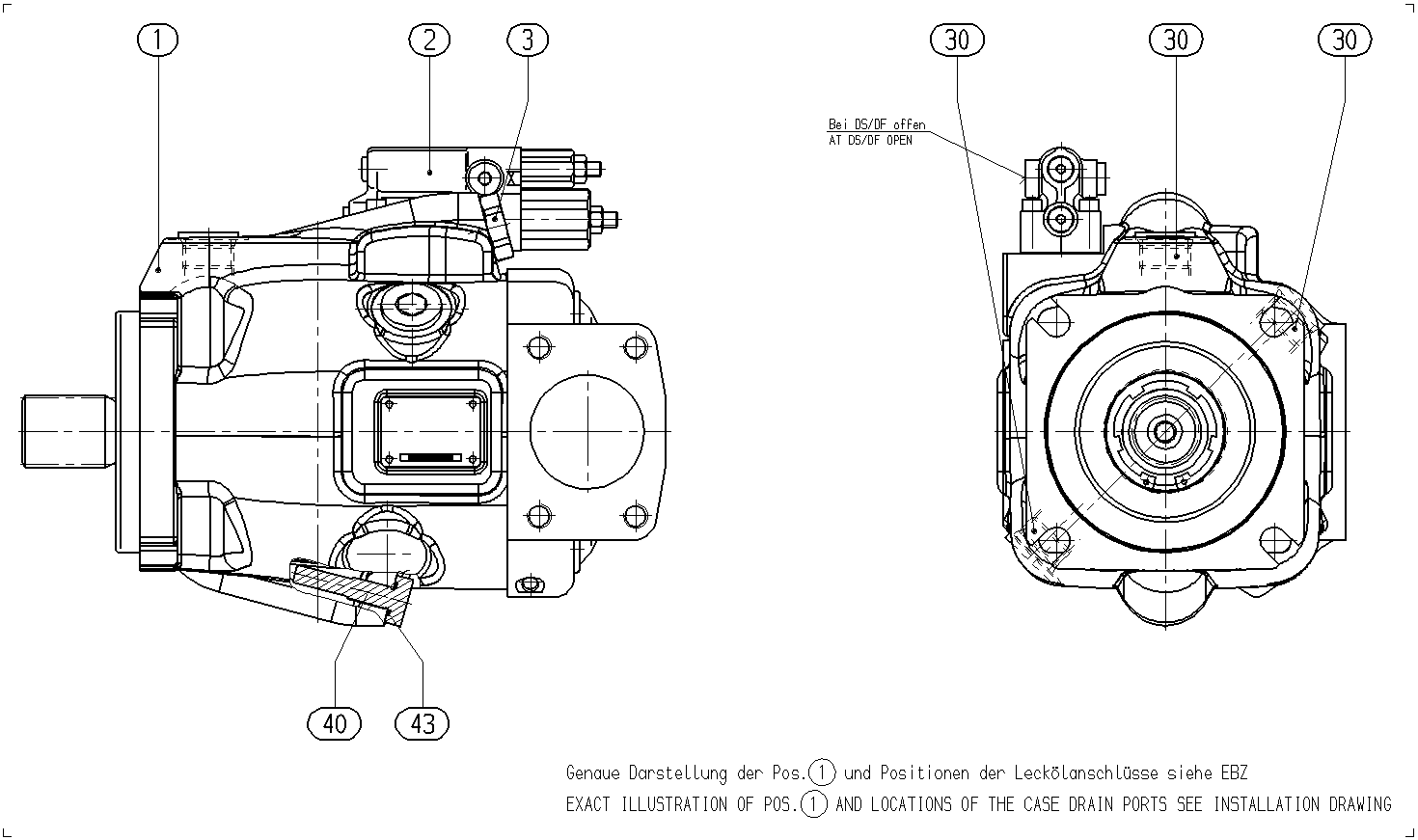 A A10V O 63 DRG /53R-VSC11N00 -S2111 — Zeichnung