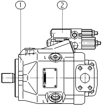 A A10V O 45 DFR1/52L-VSC12N00 -S2627 — Zeichnung