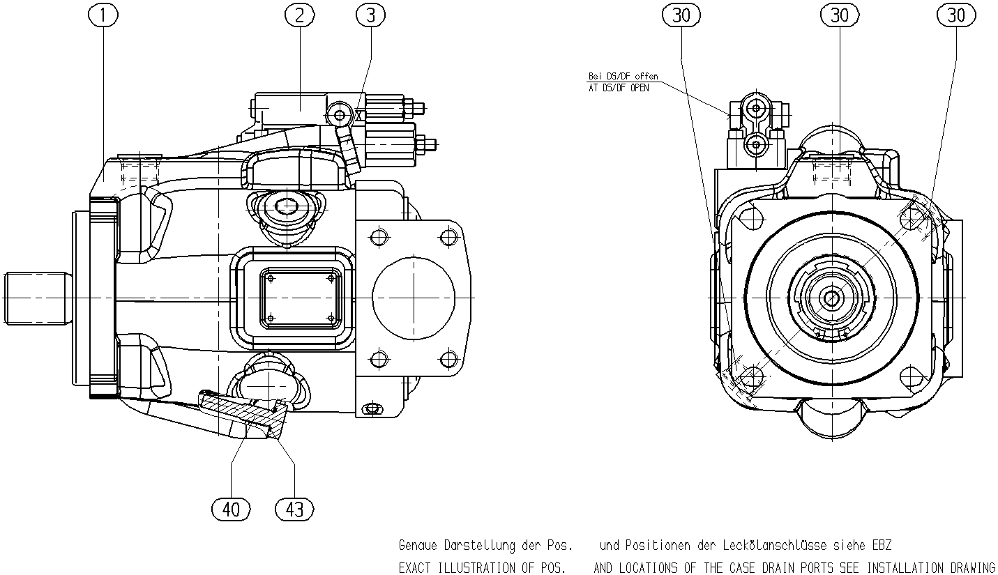 A A10V O 85 DRS /53R-VSD12N00 -S2365 — Zeichnung