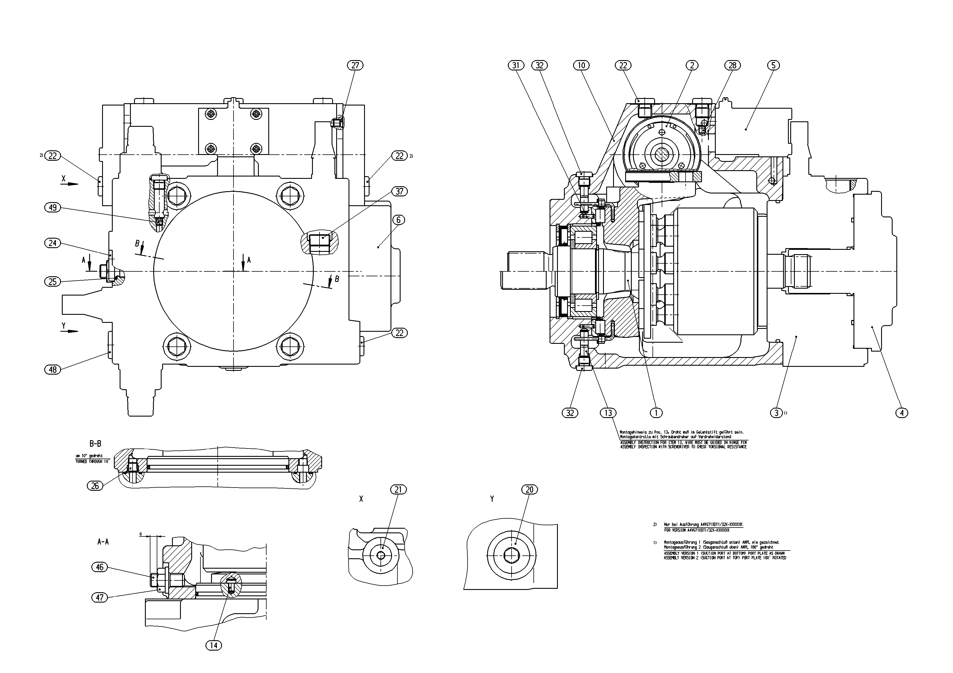 A4VG71EP3DM1/32R-NSF02F001KH — Zeichnung