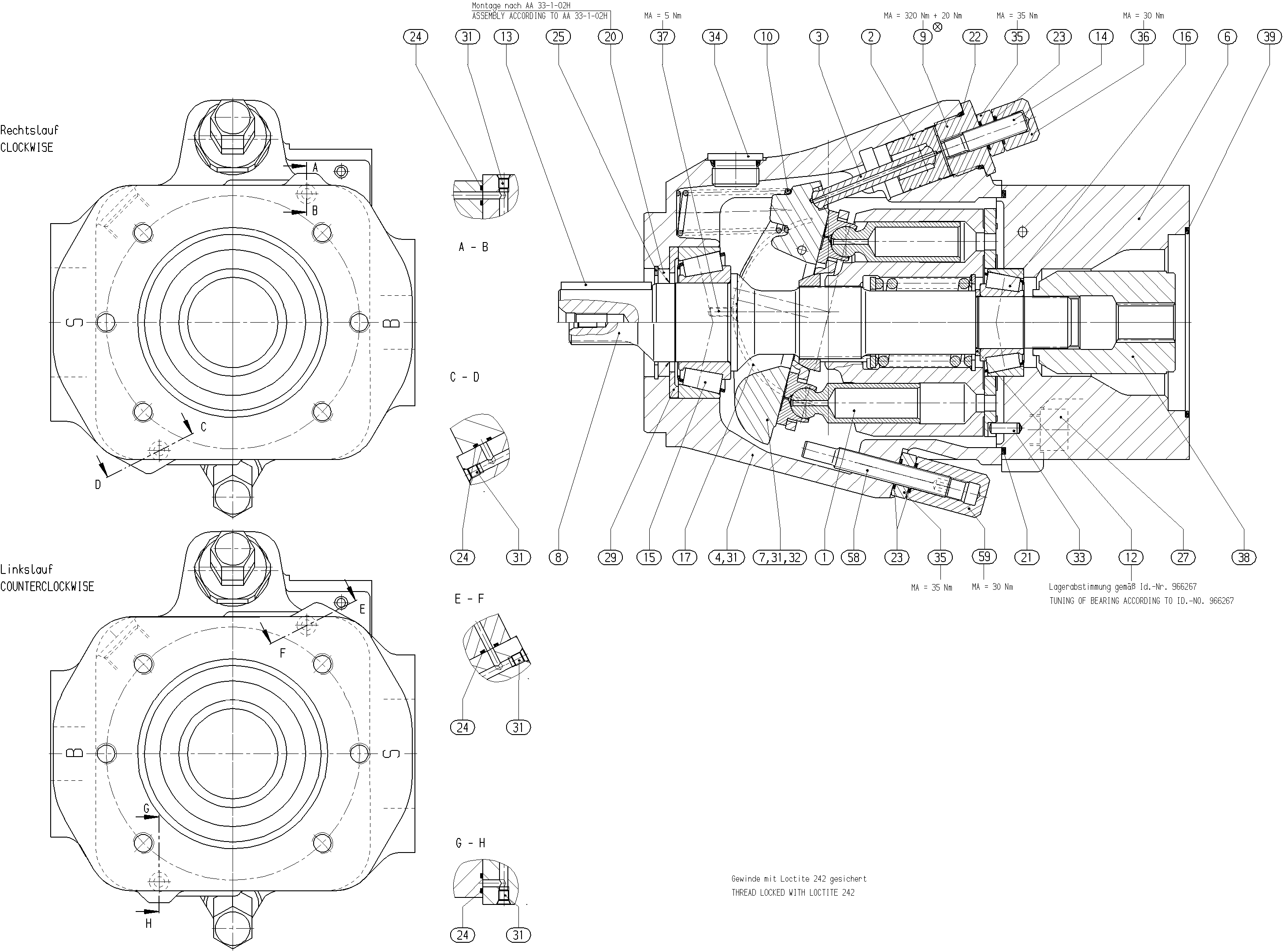 G A10V O 85 OV /52L-VSC62K04 -S2667 — Zeichnung