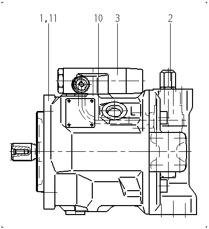 A A10V O 45 DFLR/31R-PSC62N00 -SO160 — Zeichnung