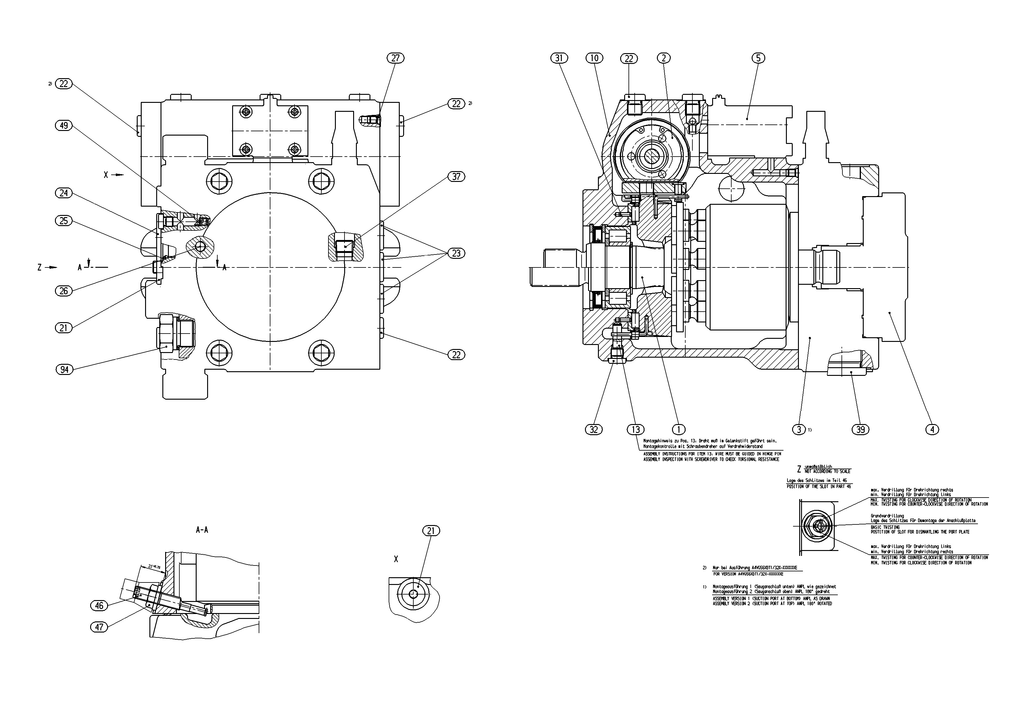 A4VG56EP4DM1/32L-NSC02K043EH-S — Zeichnung