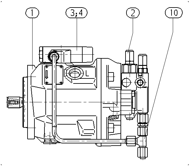 A A10V O 45 FHD /31R-PUC61N00 — Zeichnung