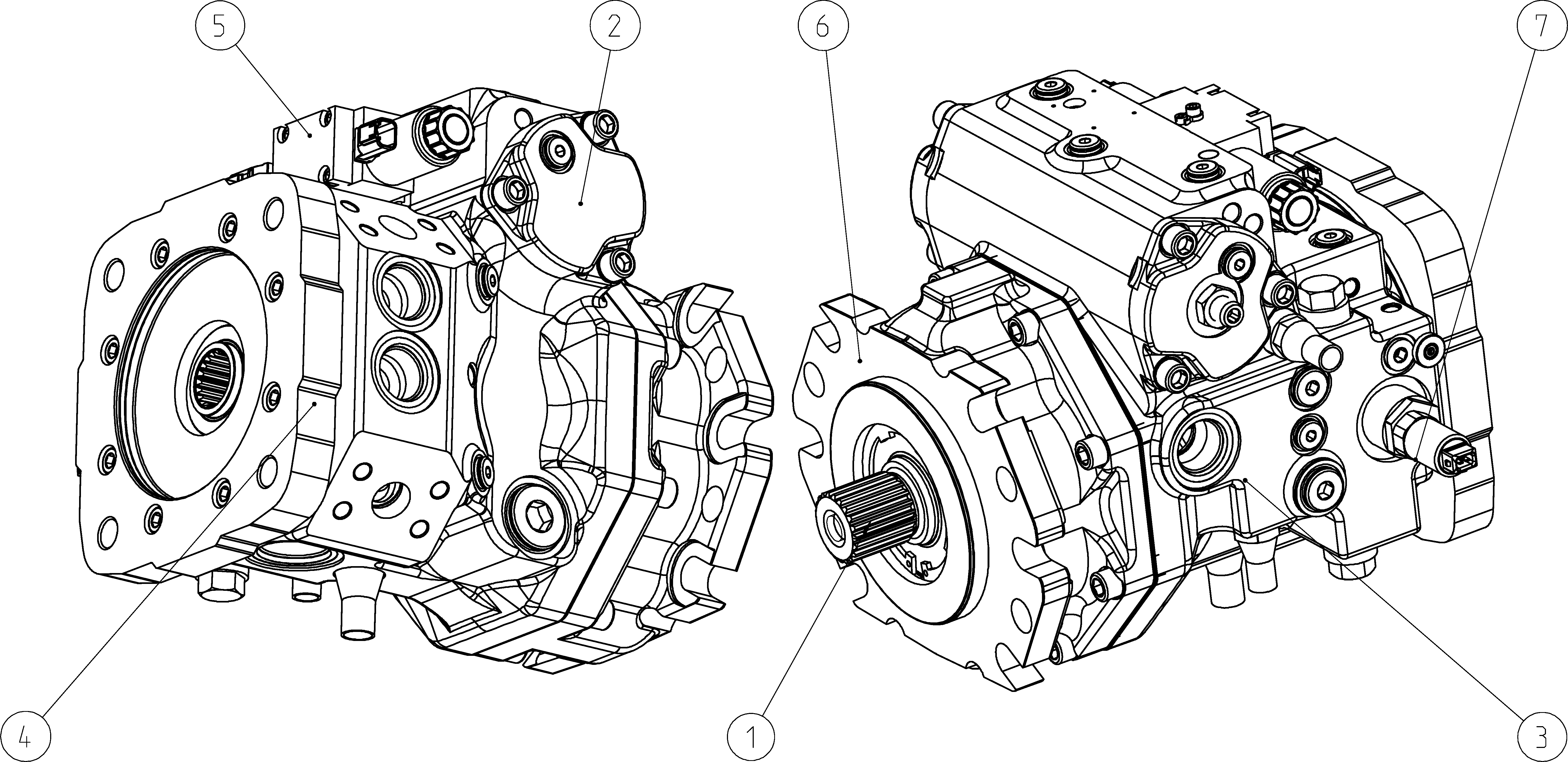 A4VG110EP2DP0TX/40MLND6A11FD4V8BD00-S — Zeichnung