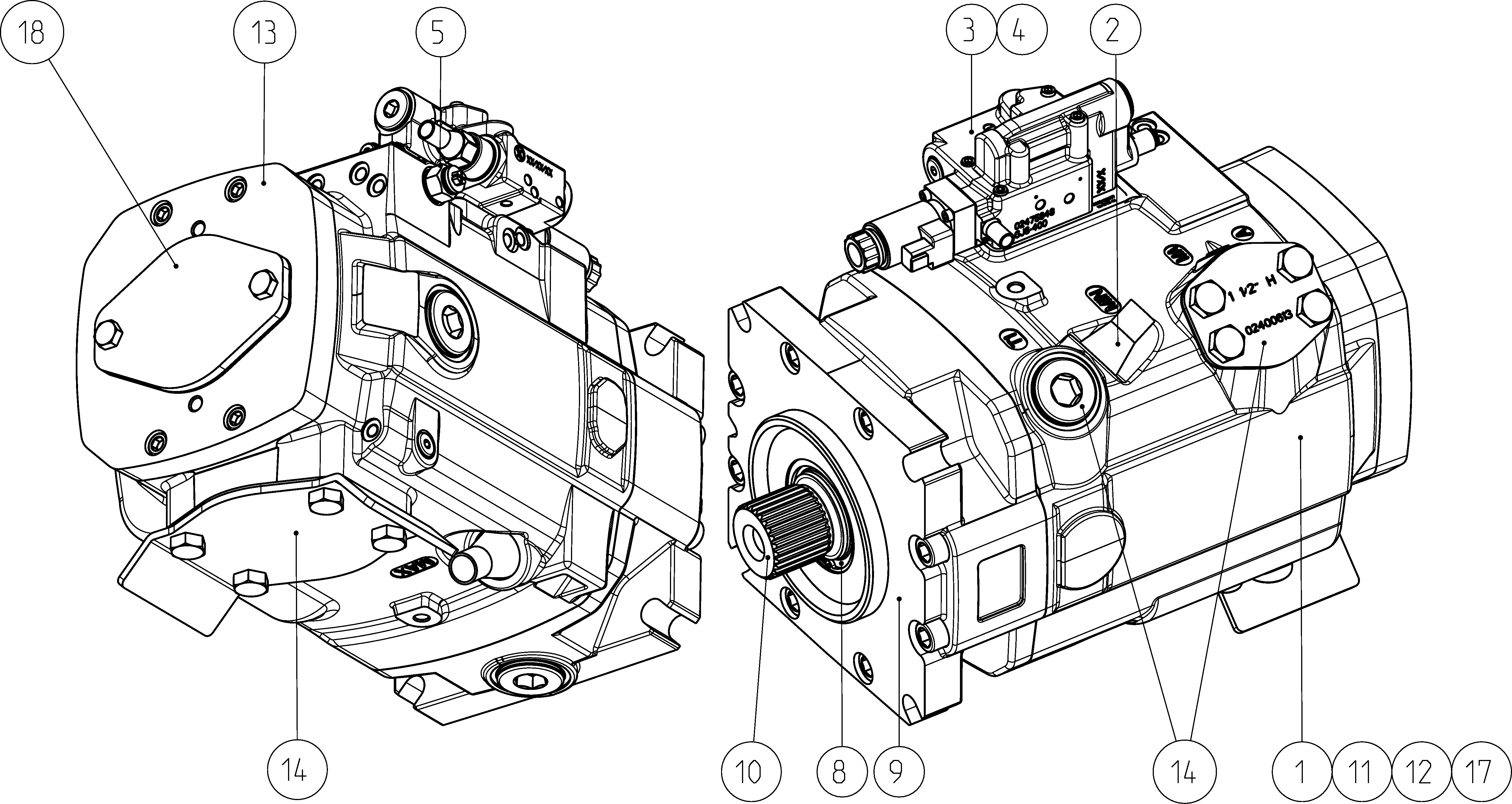 LA11VLO280E2DRCP0/40MRVE4A41SB3S40-0 — Zeichnung
