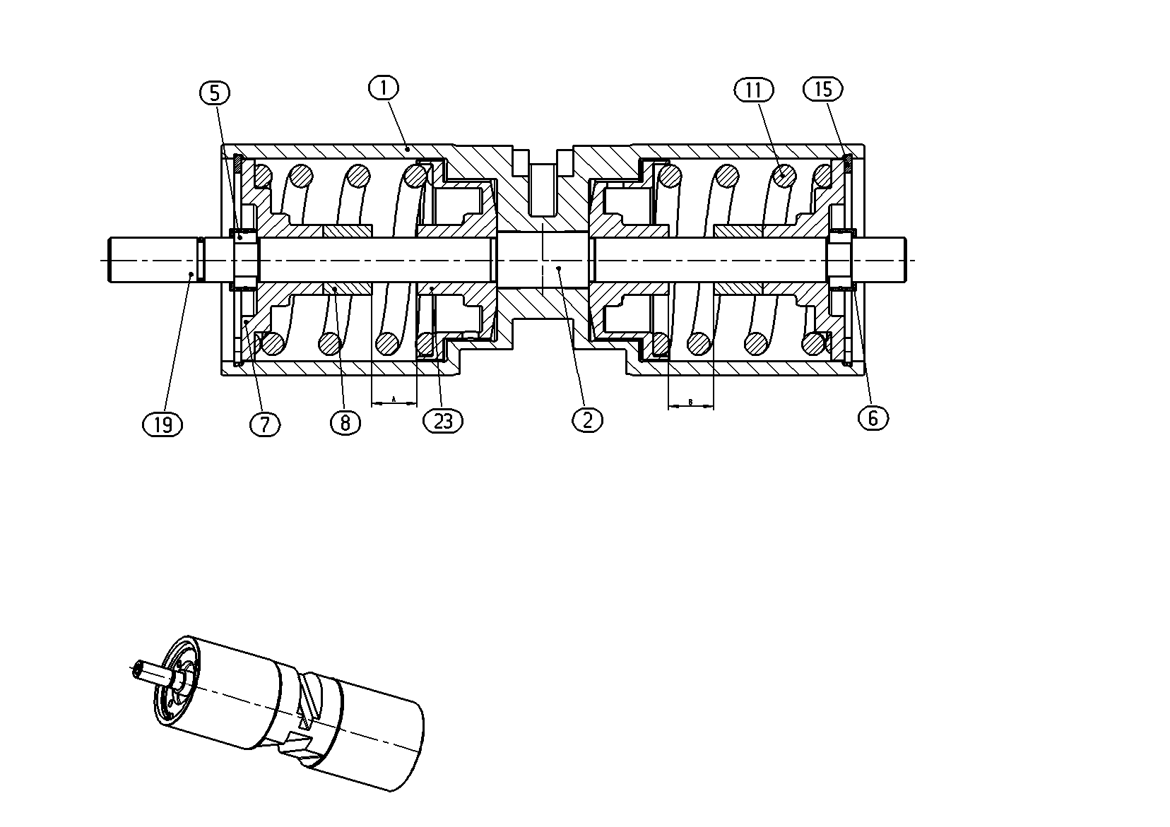 POSITIONING PISTON — Zeichnung