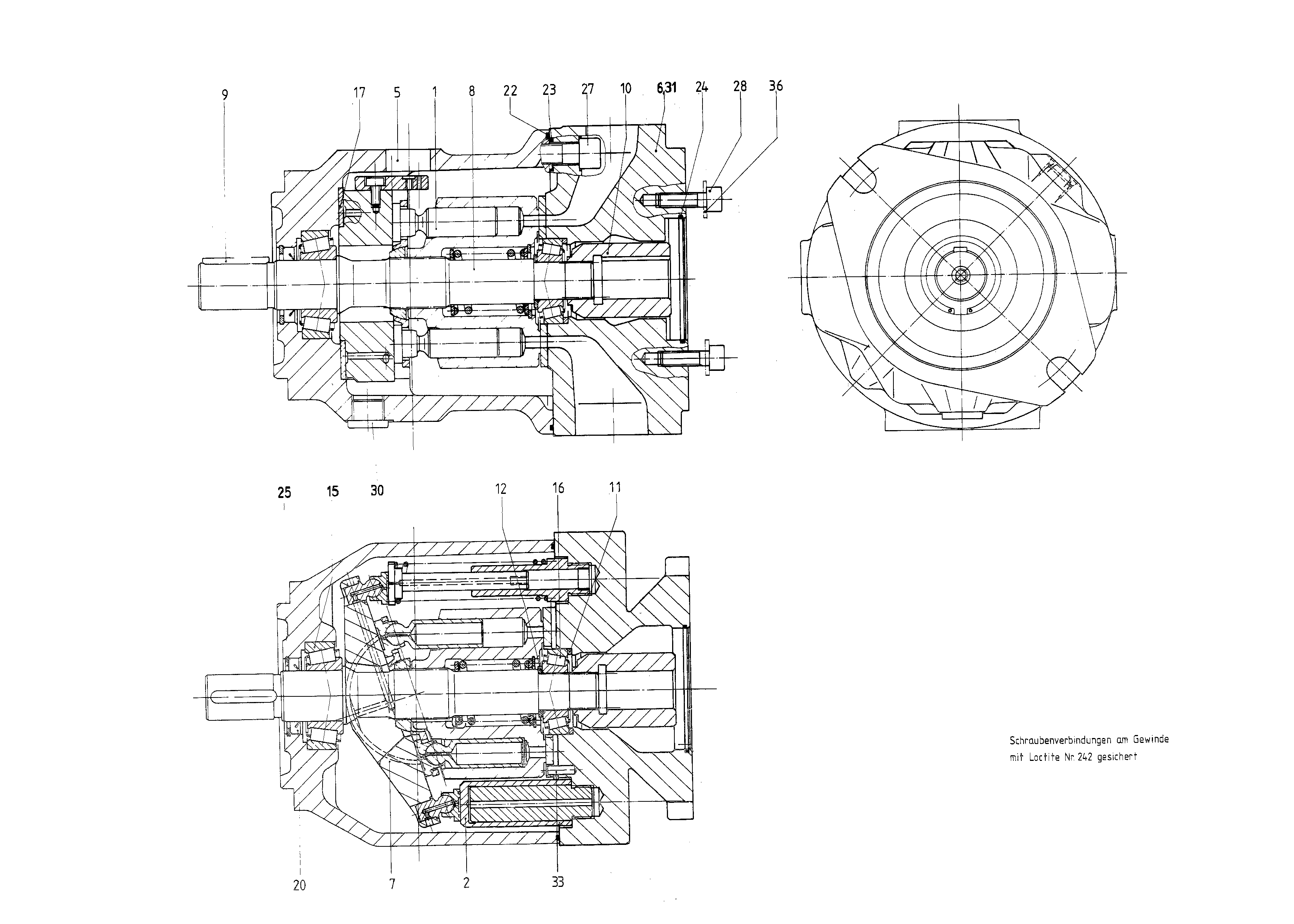 G A10VSO 71 OV /31R-PPA12K26 LR -SO136 — Zeichnung