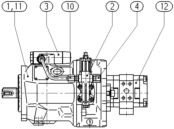 A A10VSO 45 DFLR/31R-VPA12H00 — Zeichnung