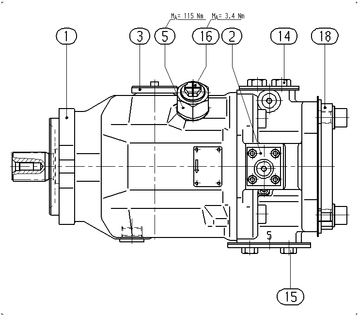 A A10VSO100 DFEH/31R-PSC12KC5 — Zeichnung