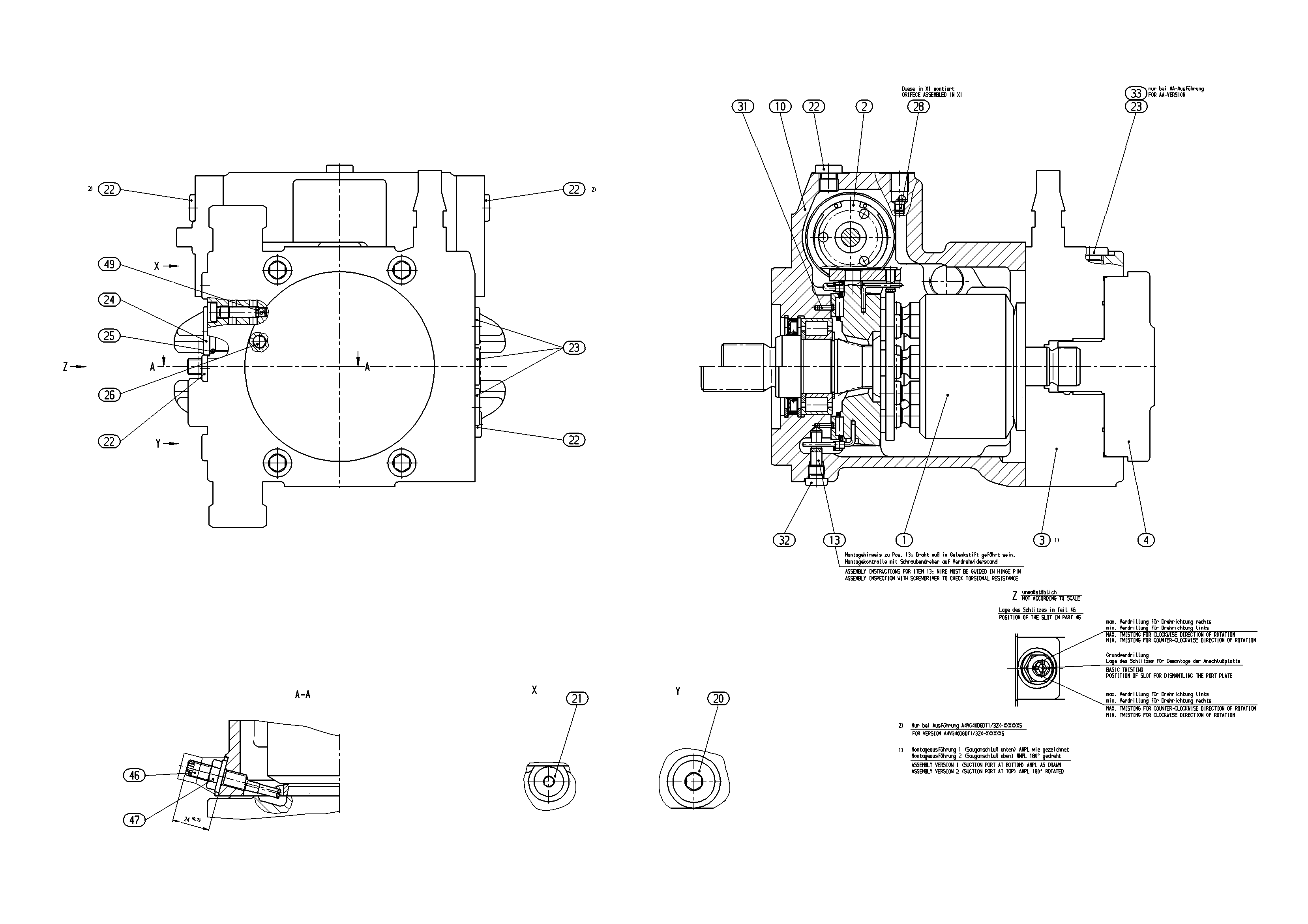 A4VG40DGDT1/32L-NSC02F003S-S — Zeichnung