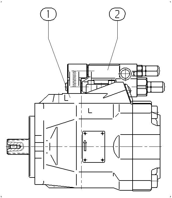 AA10VO60DFR1/52L-VRC11N00-S1411 — Zeichnung