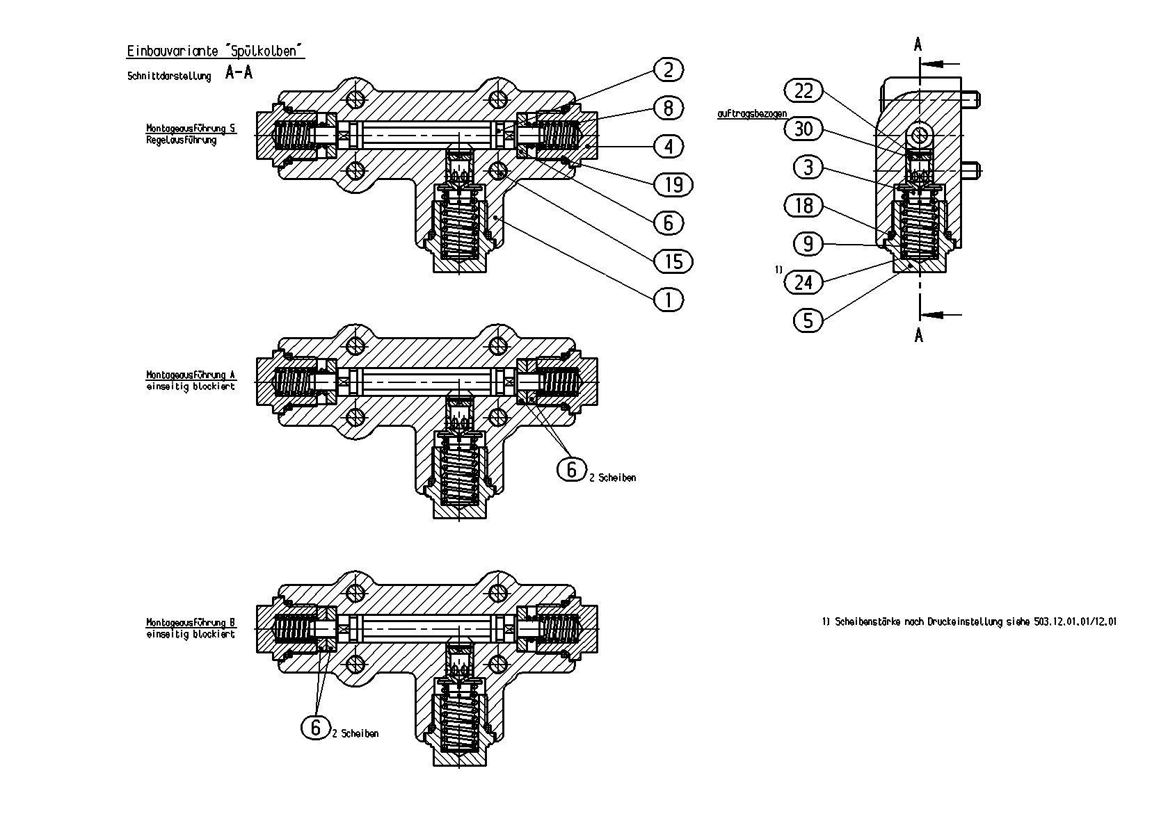 FLUSH/BOOST PRESSURE VALVE — Zeichnung