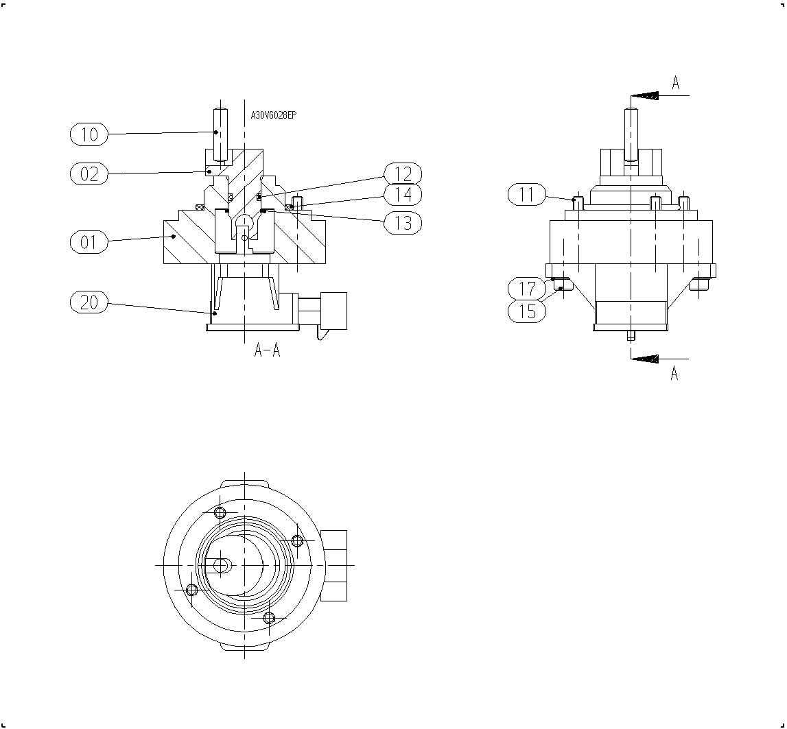 SWIVEL ANGL.SENSOR A4VG40/56 60202.0011 — Zeichnung