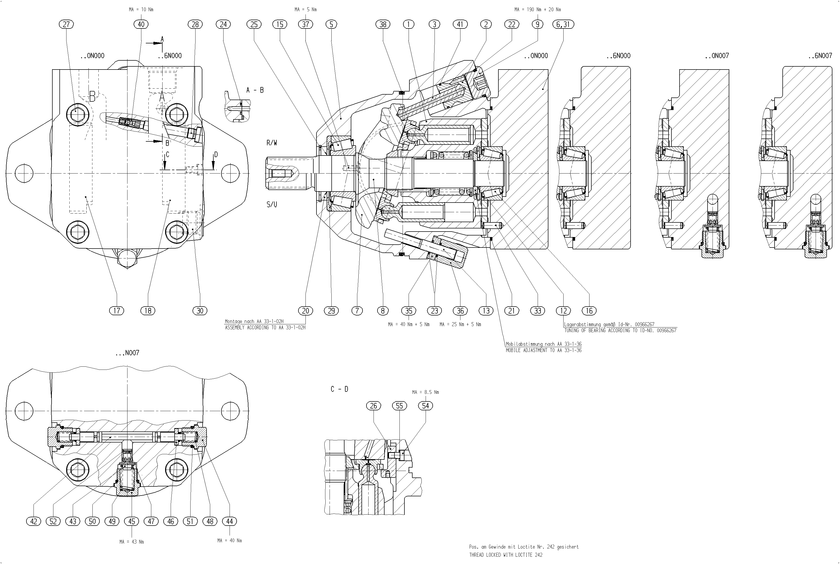 G A10V E 63 OV /52W1-VRF10N000 — Zeichnung