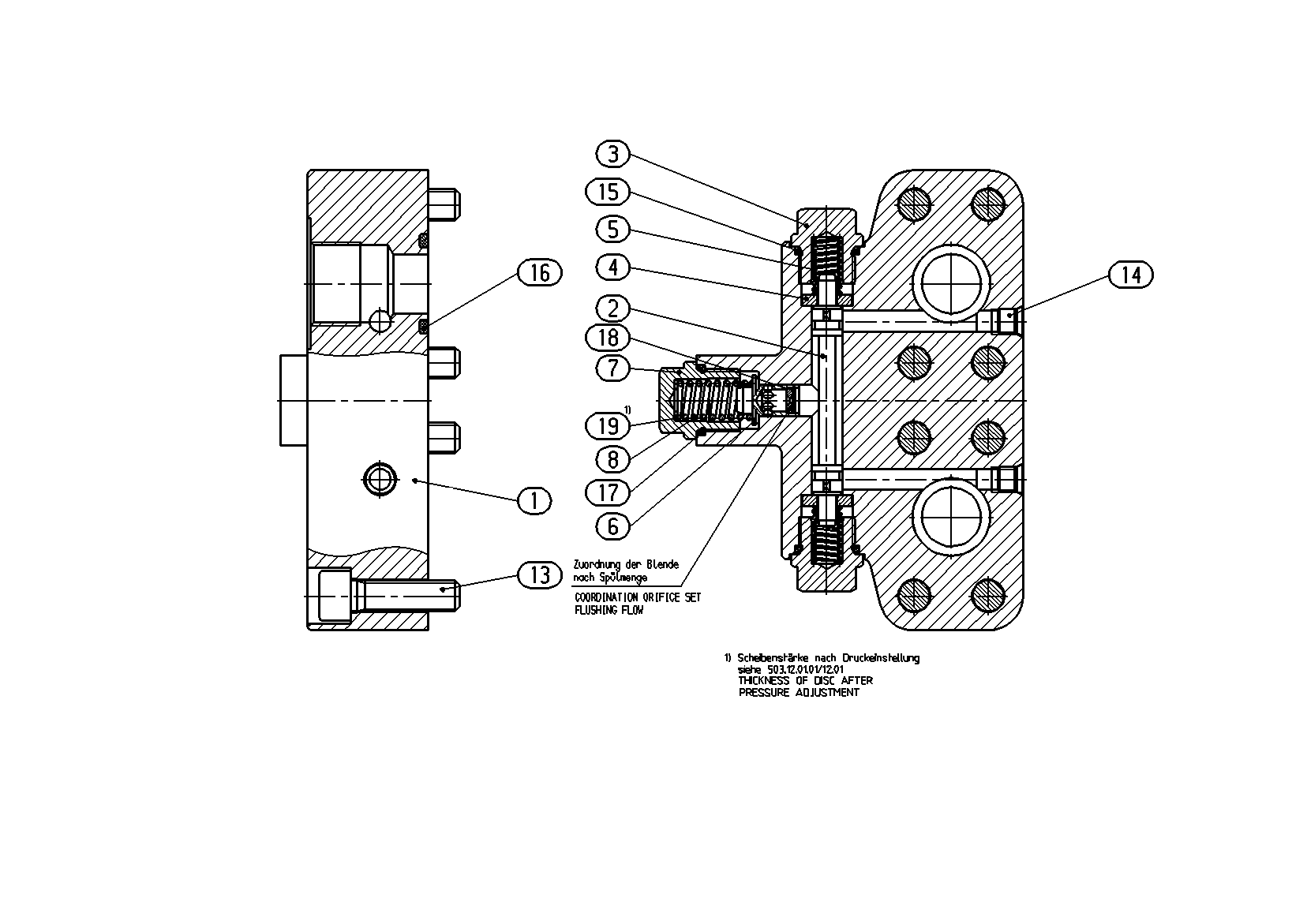 FLUSH/BOOST PRESSURE VALVE — Zeichnung