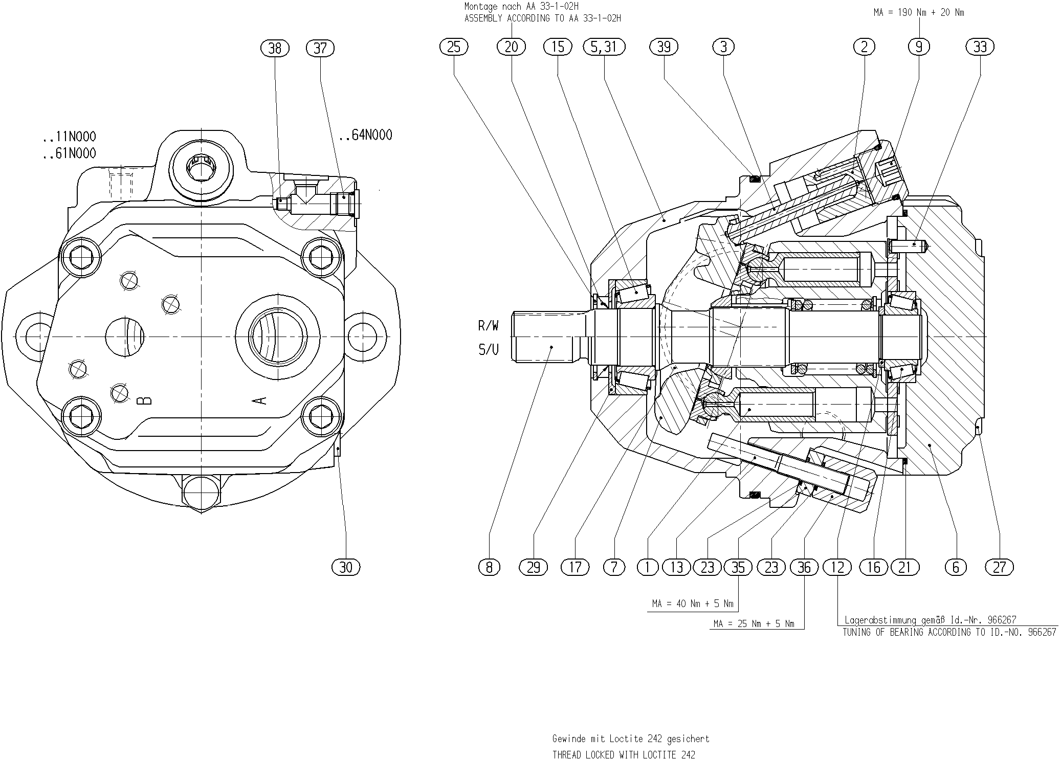 GA10VE45DG/52W1-VRF64N000-S1442 — Zeichnung